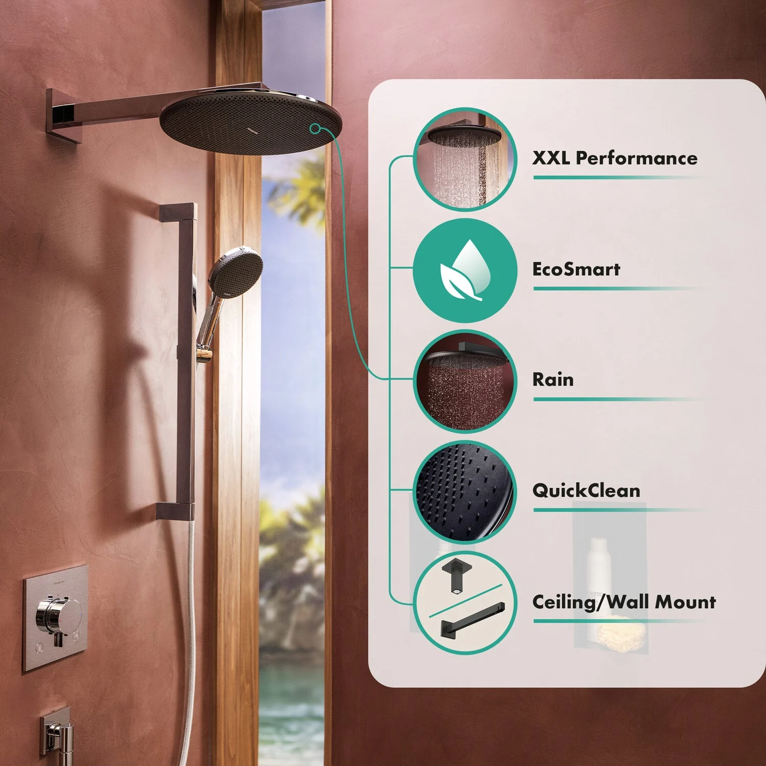 hansgrohe Raindance Alive S Kopfbrause 300 rund, 1 Strahlart wassersparend Bild 8