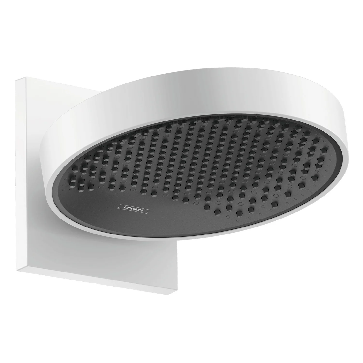 Głowica prysznicowa widok z boku na białym tle, hansgrohe
