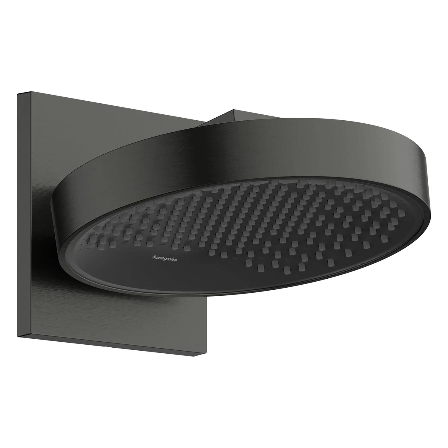 Ciemna głowica prysznicowa z boku, hansgrohe