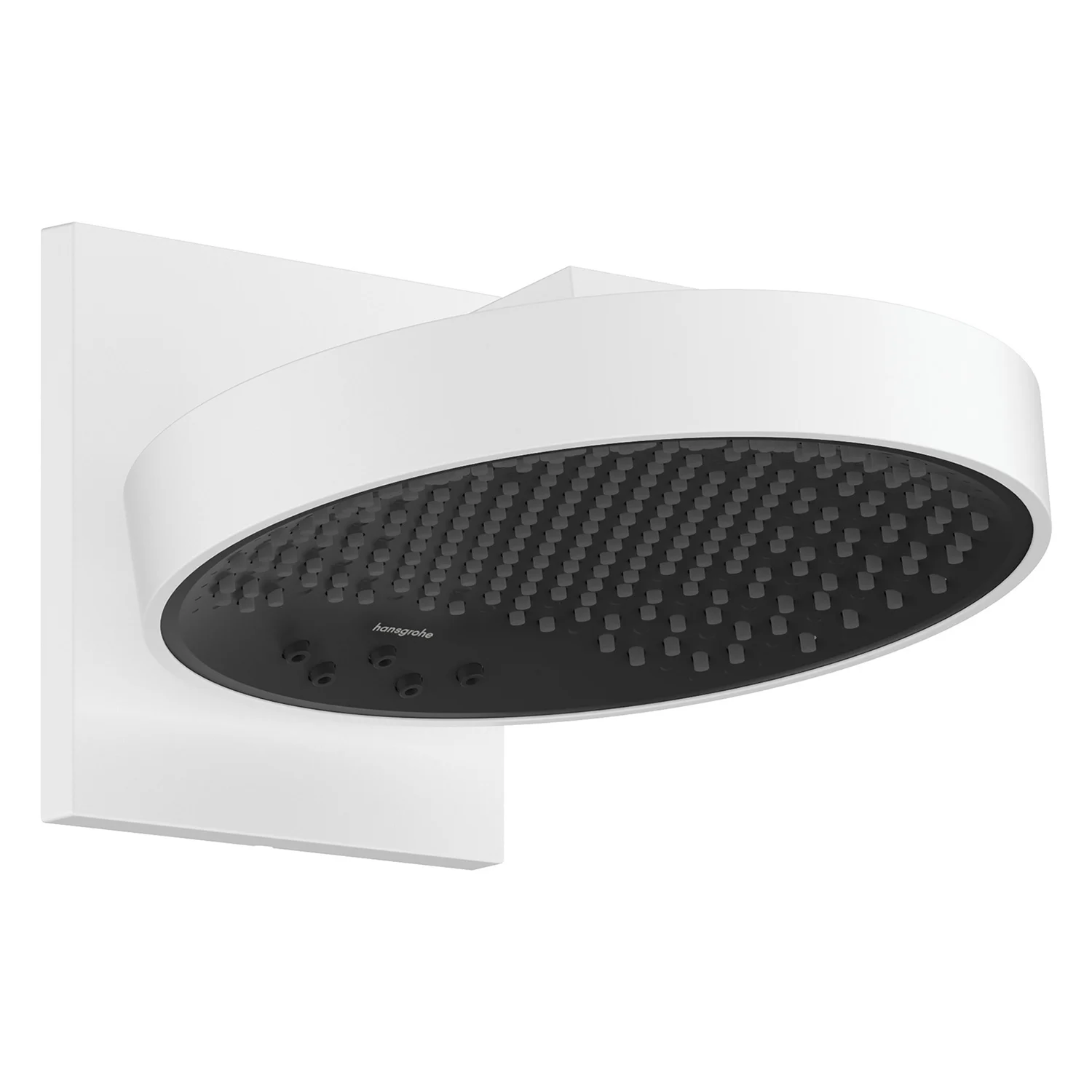Biała deszczownica widok z boku, hansgrohe