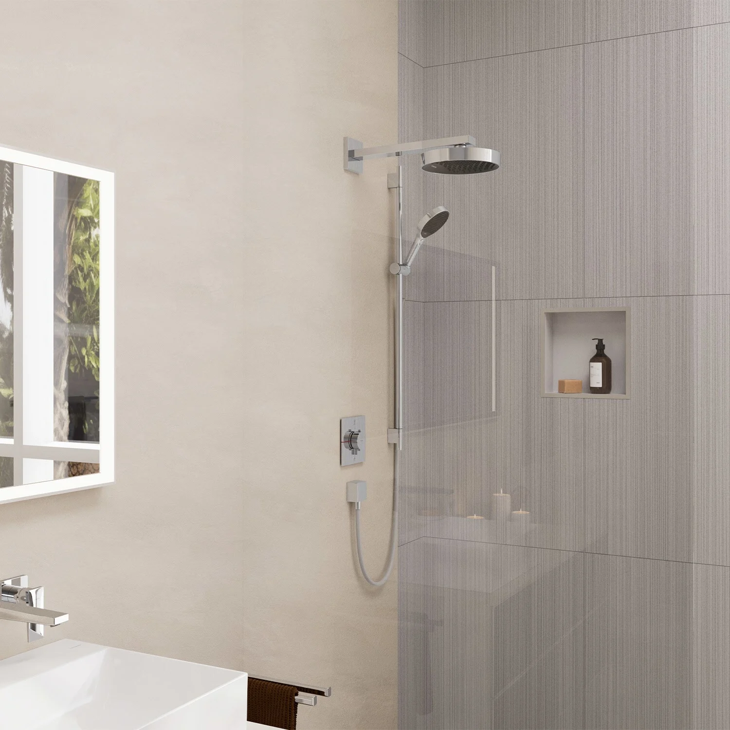 hansgrohe Rainfinity Duschset 130 3 Strahlarten mit Duschstange 90 cm Bild 5