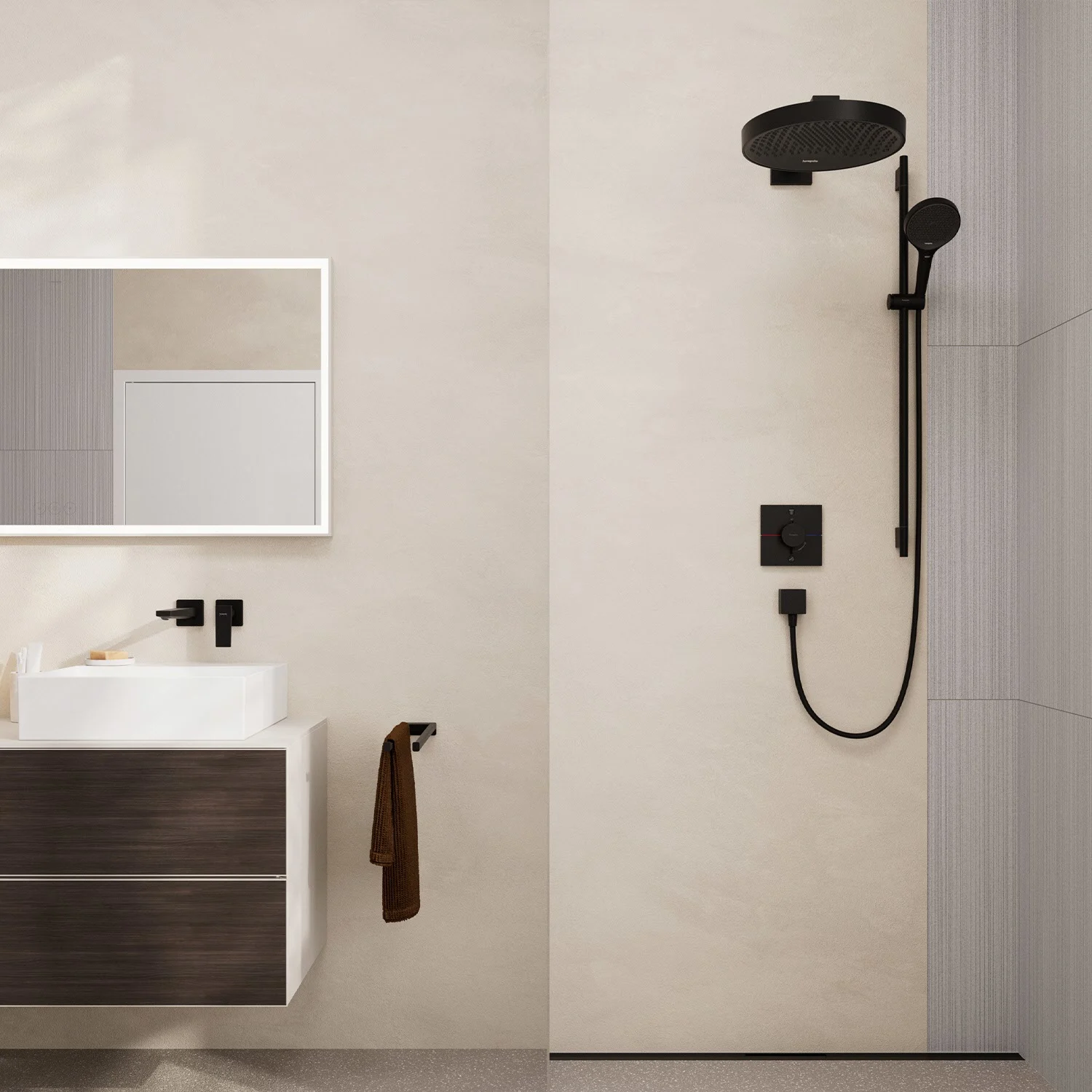 hansgrohe Rainfinity Duschset 130 3 Strahlarten mit Duschstange 90 cm, EcoSmart Bild 5