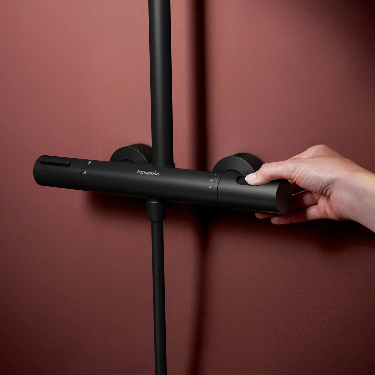 hansgrohe Raindance Alive S Puro Duschsystem 300 rund, 1 Strahlart wassersparend, mit Ecostat Element Bild 2
