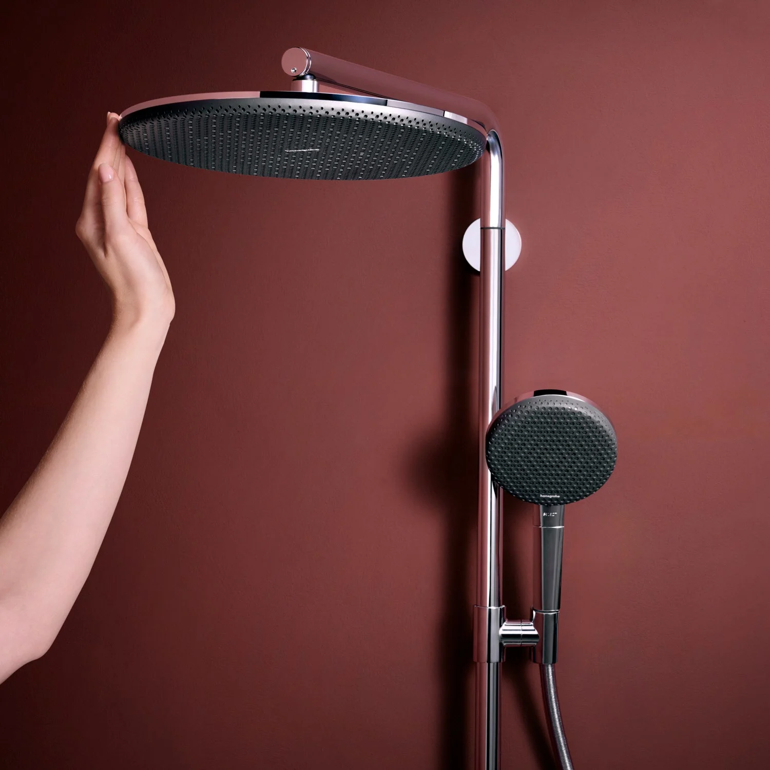 hansgrohe Raindance Alive S Puro Duschsystem 300 rund, 1 Strahlart 8 l/min, mit Ecostat Element Bild 6