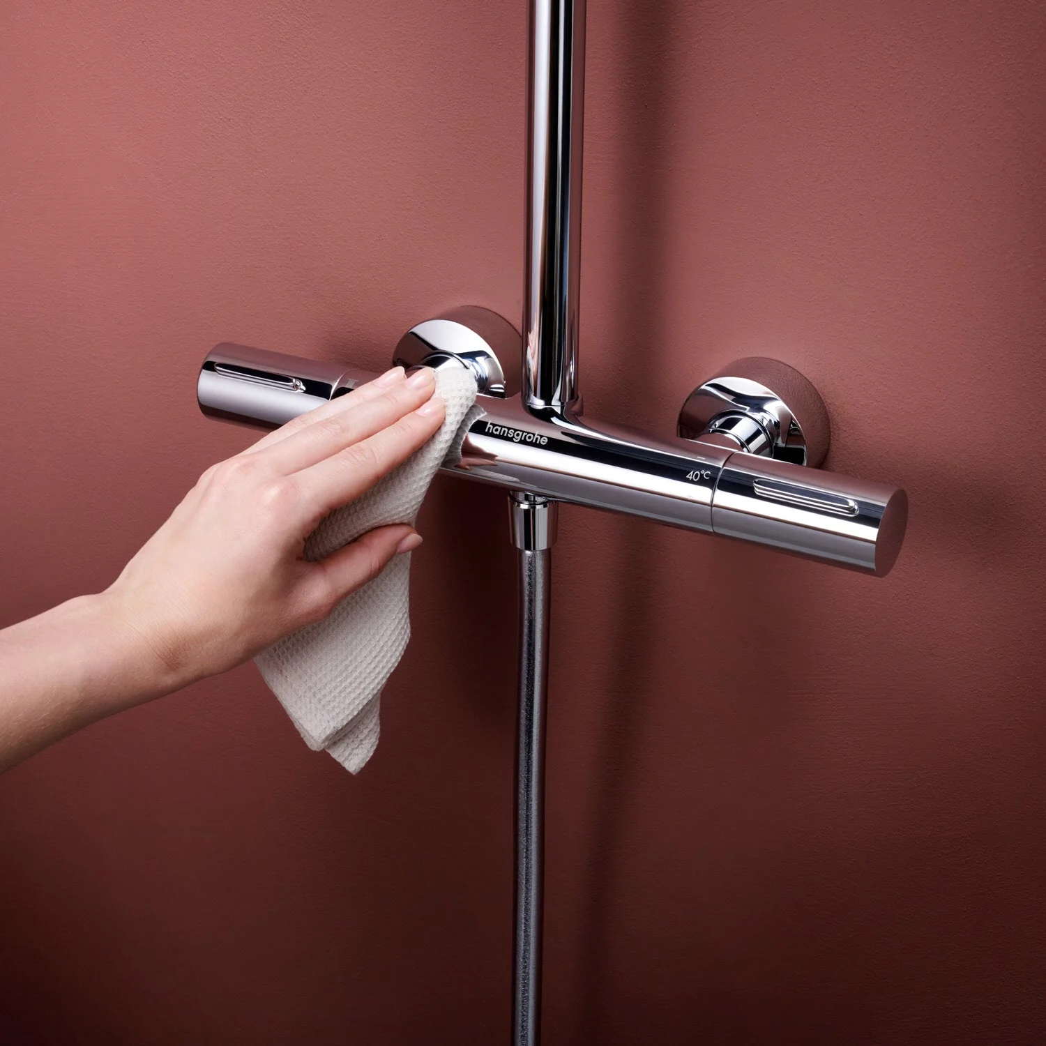 hansgrohe Raindance Alive S Puro Duschsystem 300 rund, 1 Strahlart 8 l/min, mit Ecostat Element Bild 7