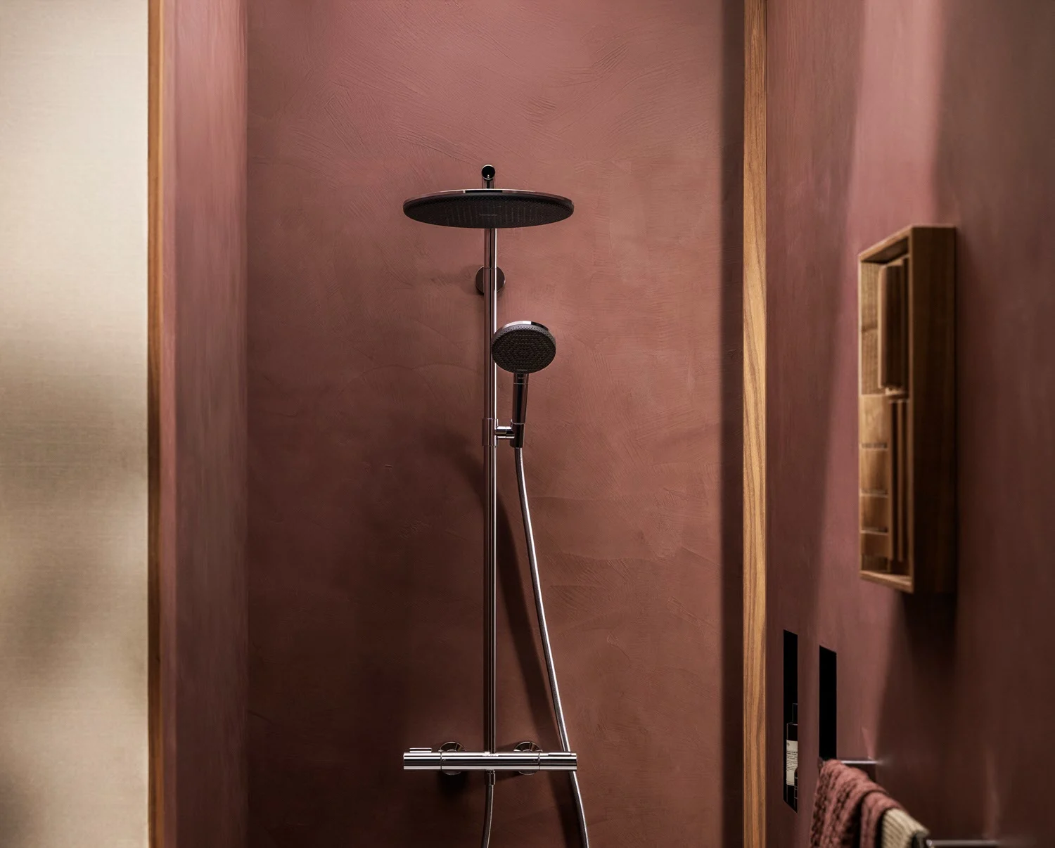 hansgrohe Raindance Alive S Puro Duschsystem 300 rund, 1 Strahlart 8 l/min, mit Ecostat Element Bild 9