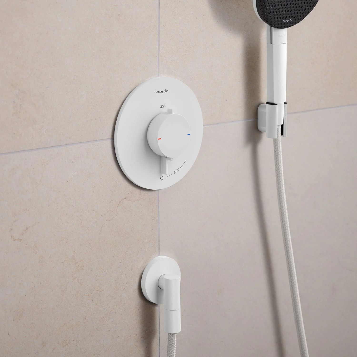 Hansgrohe FixFit Fine S – przyłącze ścienne z zaworem zwrotnym Zdjęcie 2