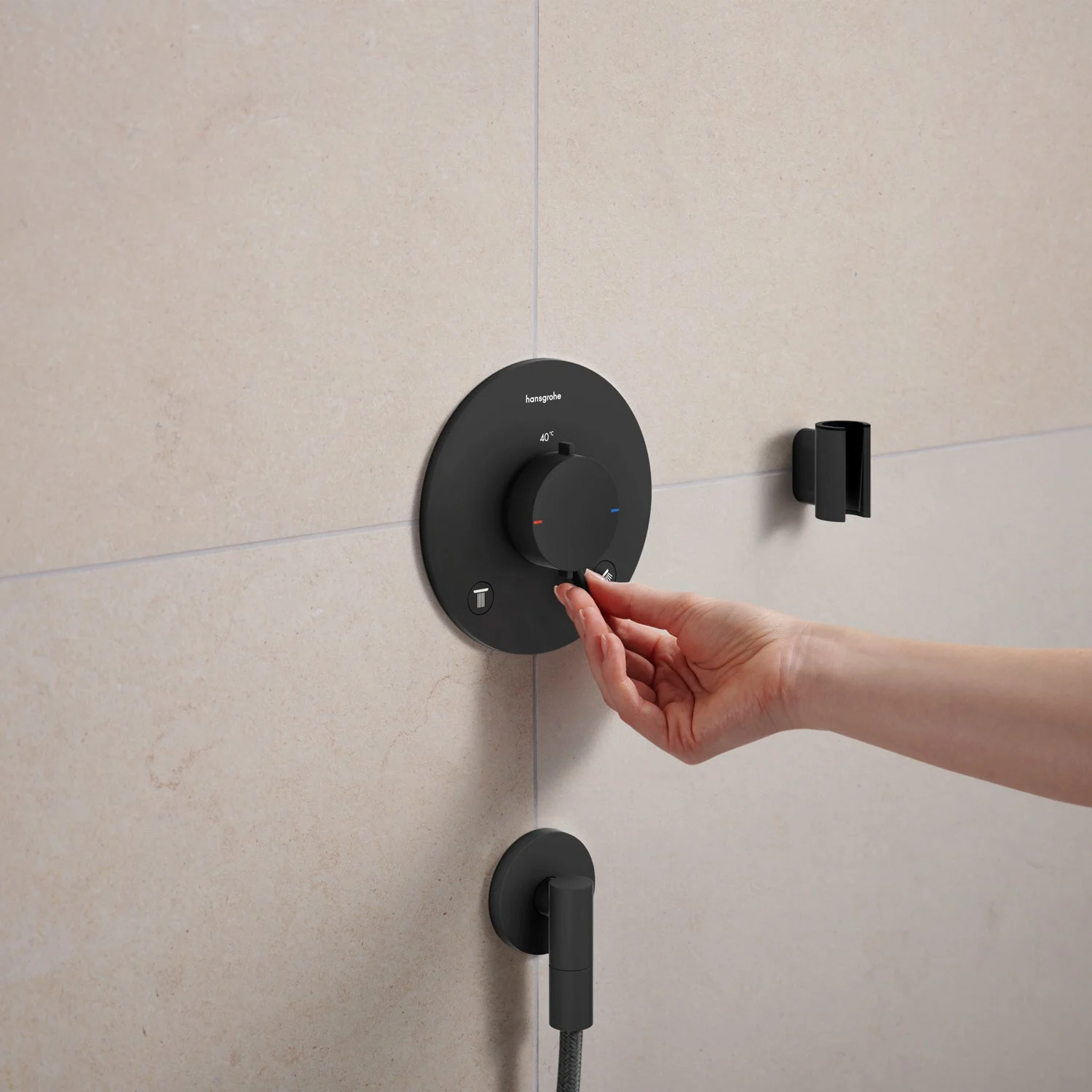 hansgrohe FixFit Fine S Wandanschluss mit Rückflussverhinderer Bild 3