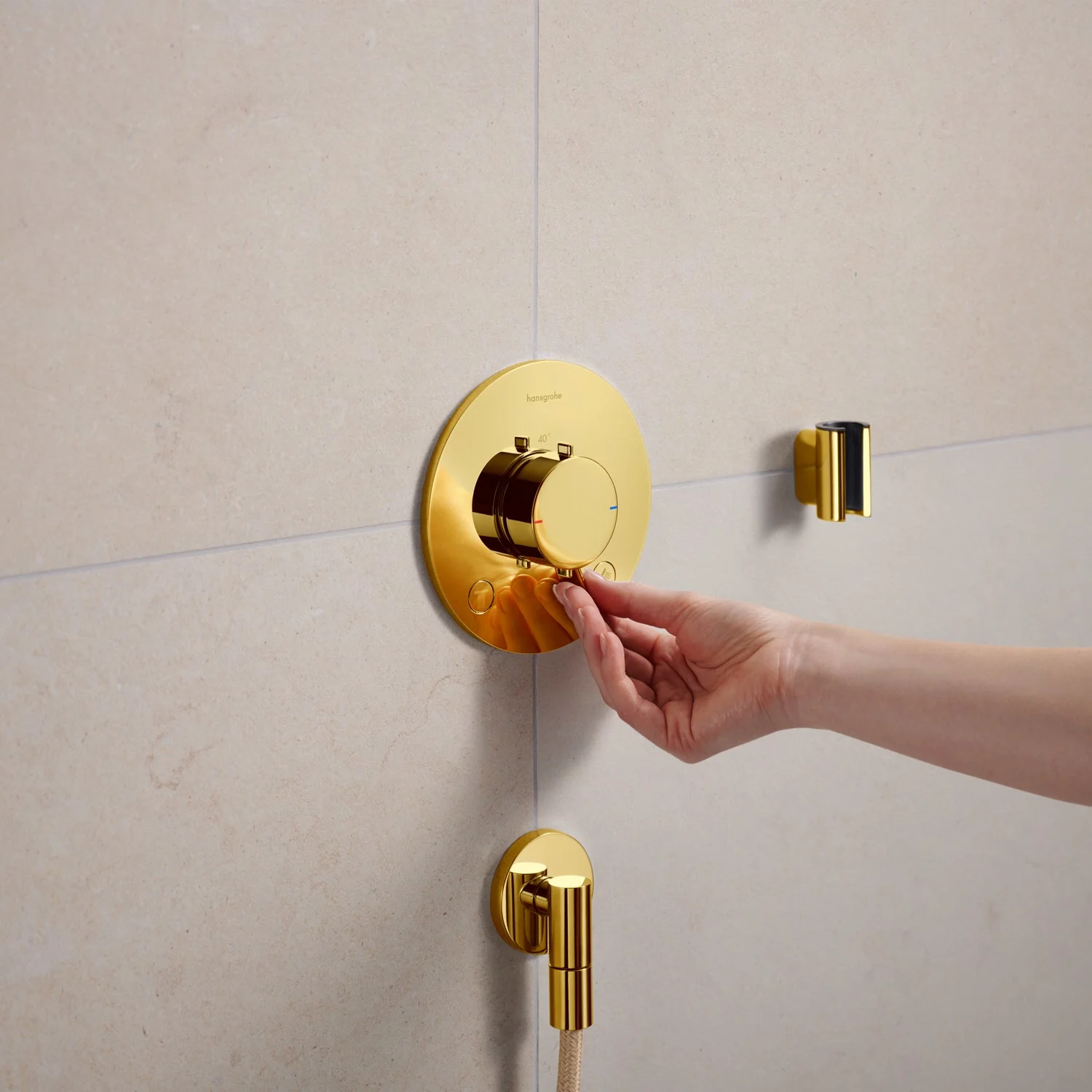 Hansgrohe FixFit Fine S – przyłącze ścienne z zaworem zwrotnym Zdjęcie 3