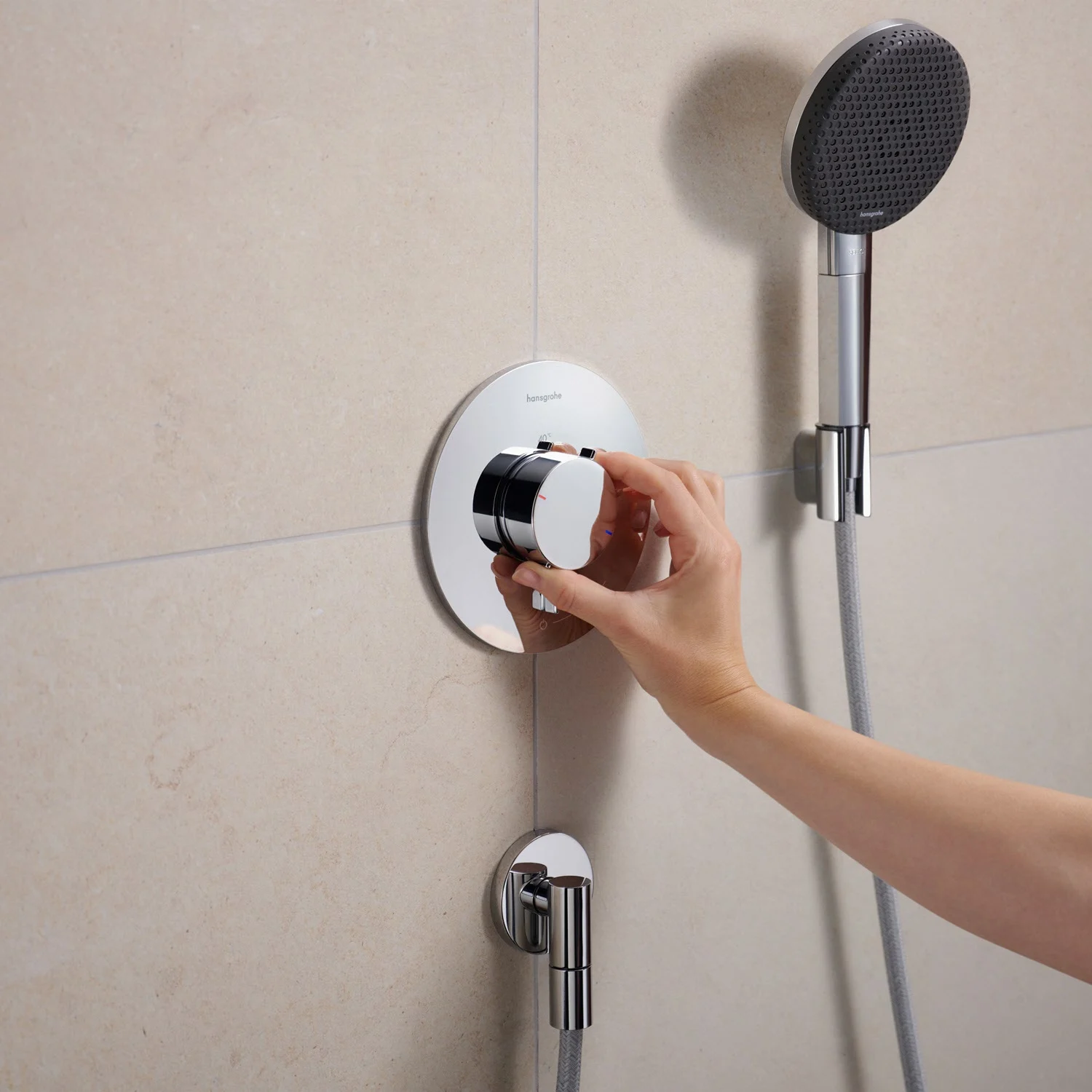 hansgrohe FixFit Fine S Wandanschluss mit Rückflussverhinderer Bild 6