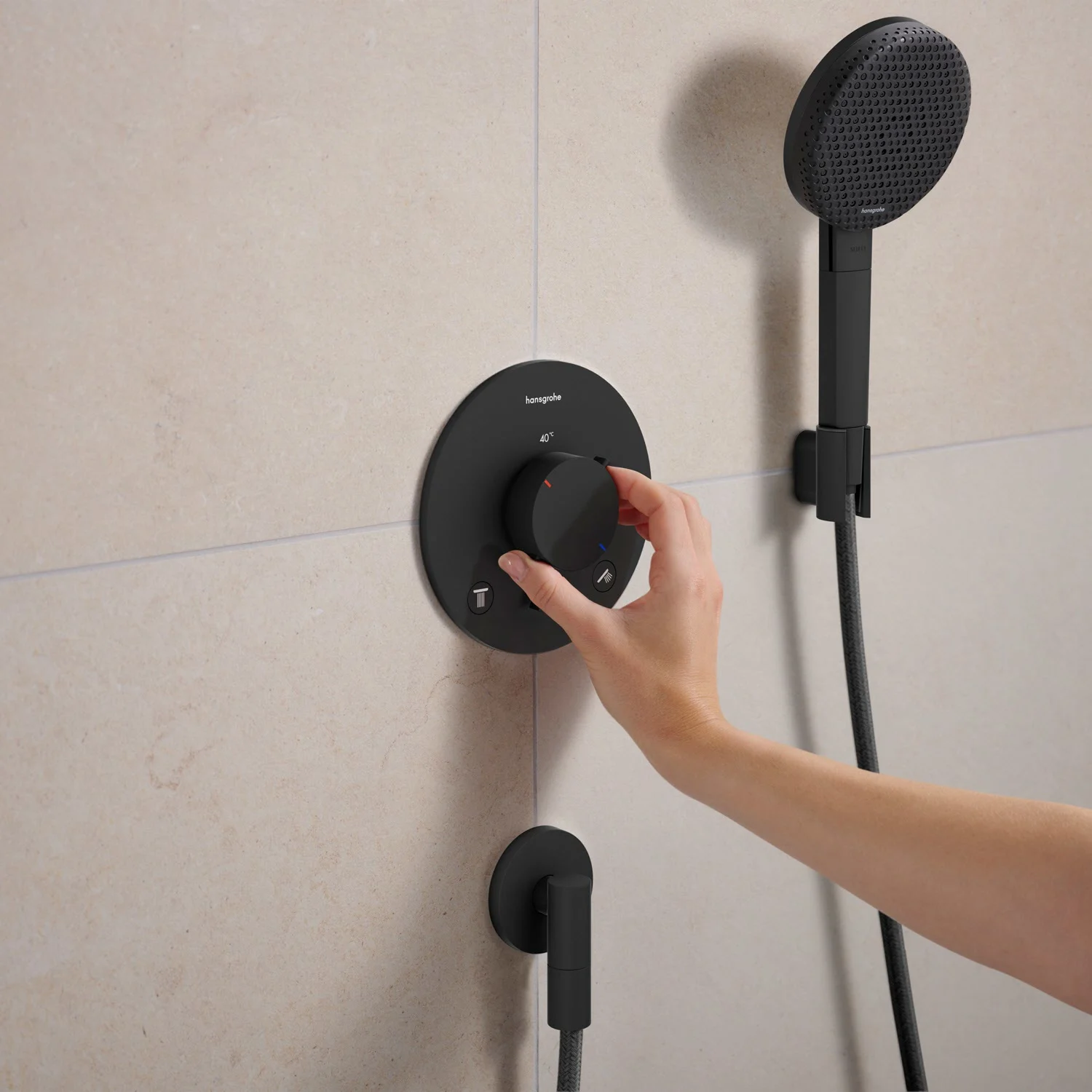 hansgrohe FixFit Fine S Wandanschluss mit Rückflussverhinderer Bild 6