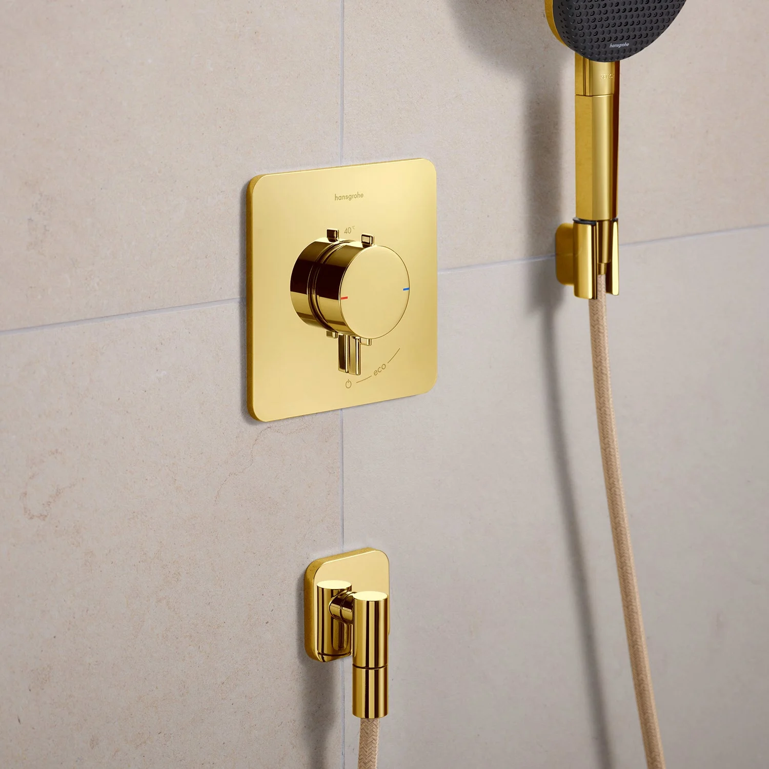 Hansgrohe FixFit Fine Q – przyłącze ścienne z zaworem zwrotnym Zdjęcie 2