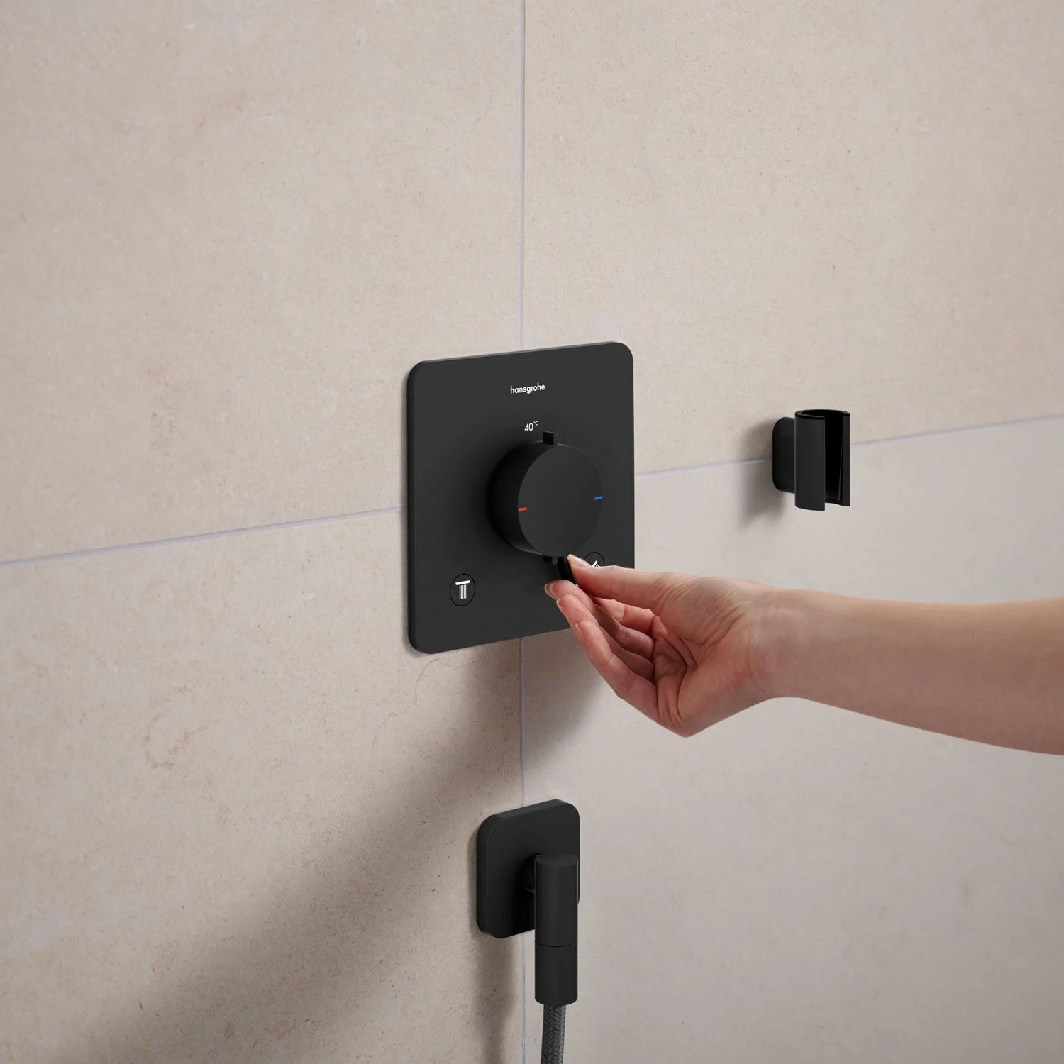 hansgrohe FixFit Fine Q Wandanschluss mit Rückflussverhinderer Bild 3