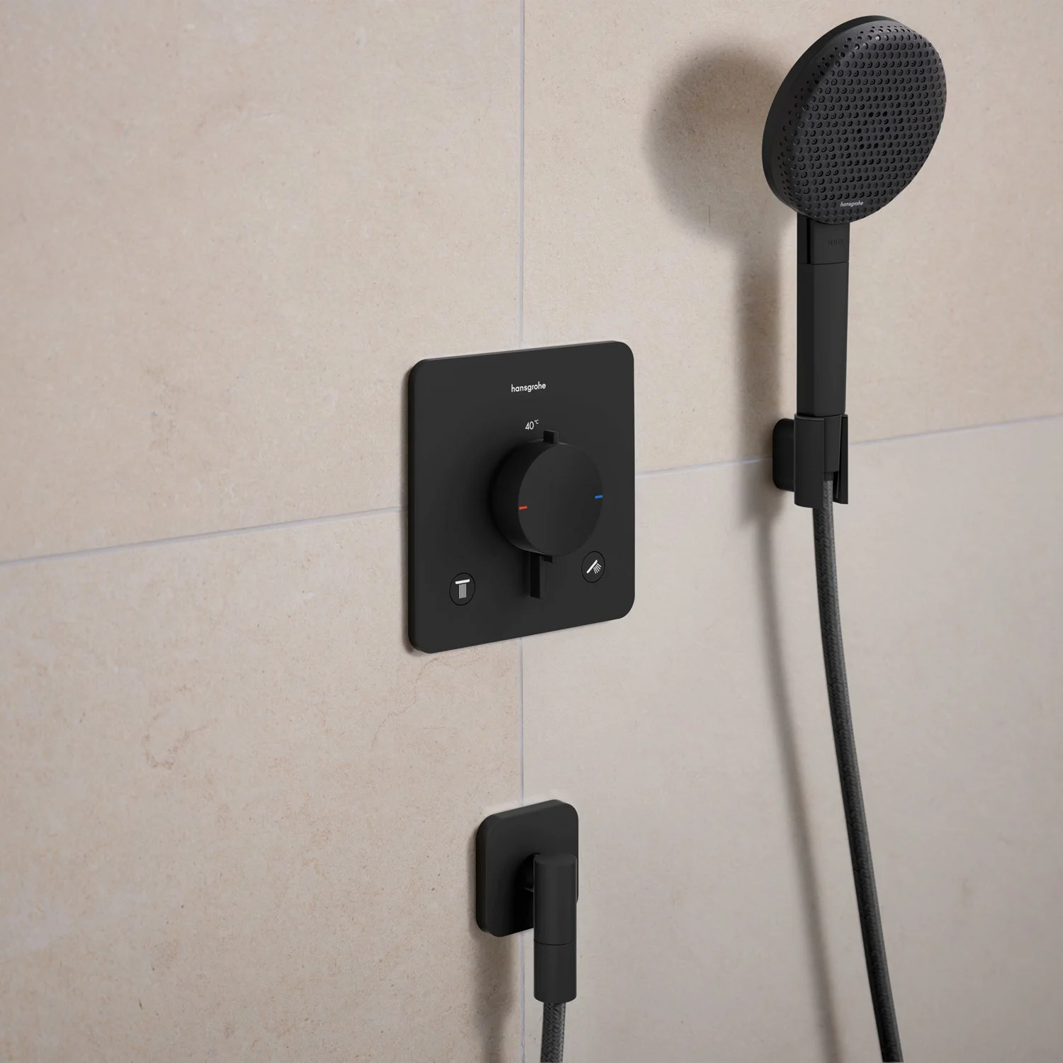 hansgrohe FixFit Fine Q Wandanschluss mit Rückflussverhinderer Bild 4