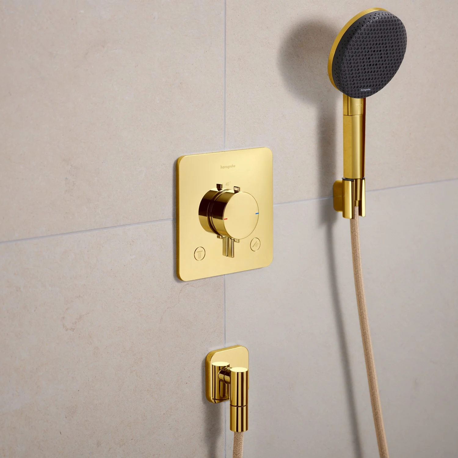 Hansgrohe FixFit Fine Q – przyłącze ścienne z zaworem zwrotnym Zdjęcie 4