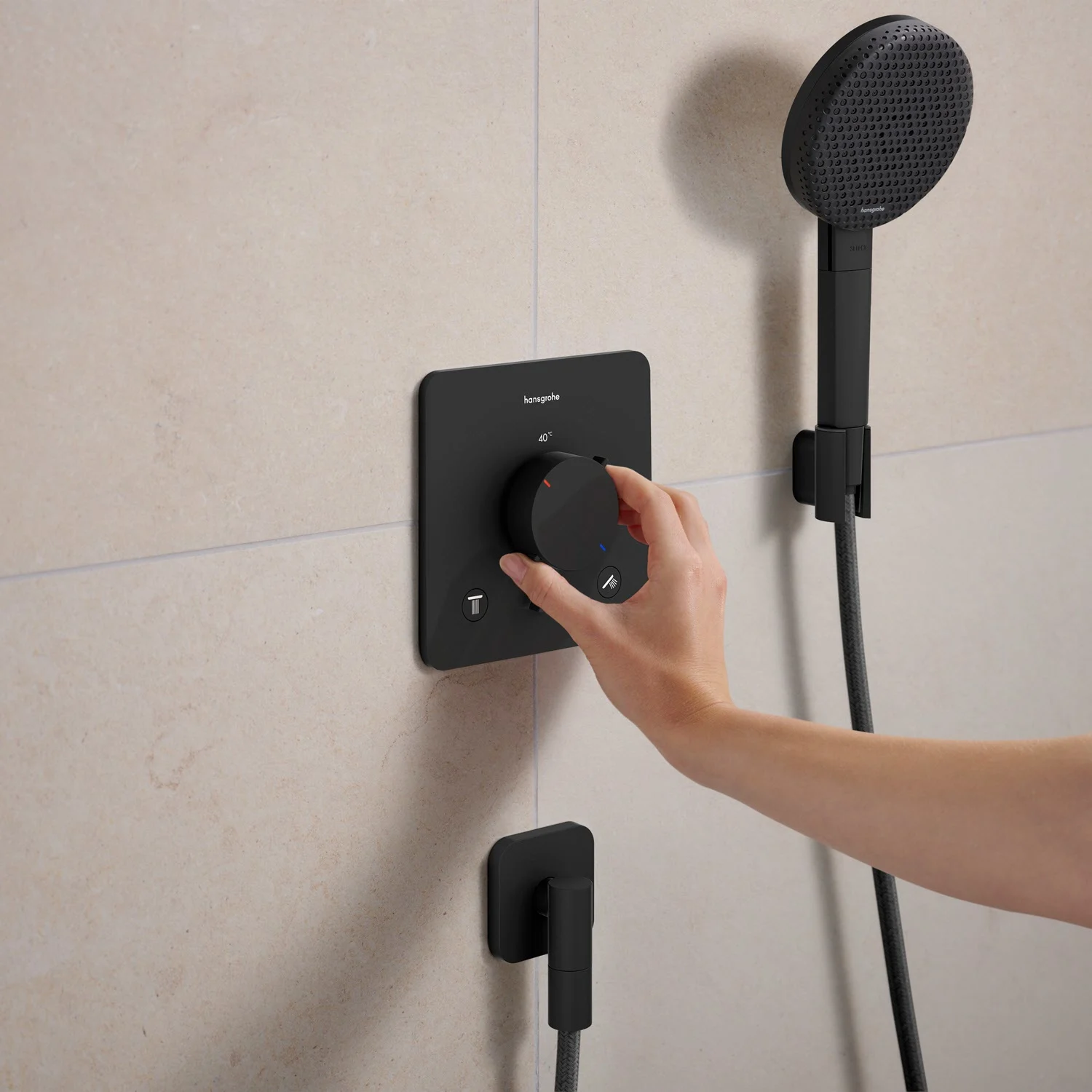 hansgrohe FixFit Fine Q Wandanschluss mit Rückflussverhinderer Bild 6