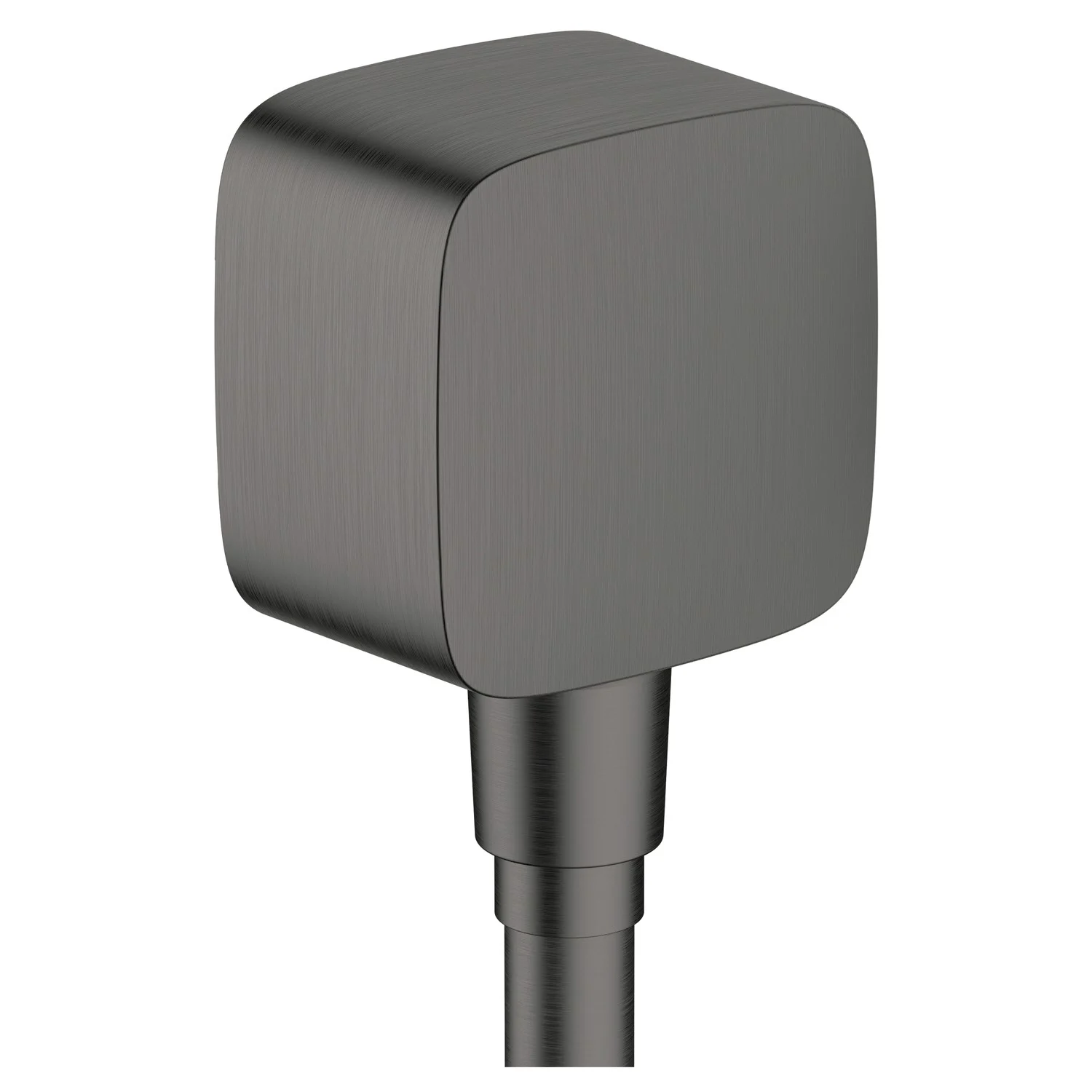 Czarne kolanko ścienne w widoku z boku, hansgrohe