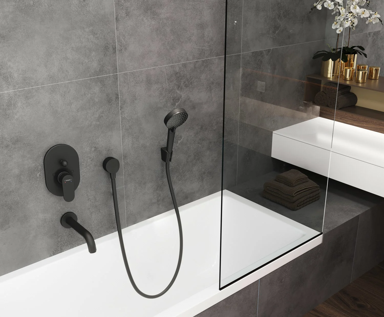 hansgrohe Fixfit S Schlauchanschluss mit Rückflussverhinderer und Kunststoffwinkel Bild 2