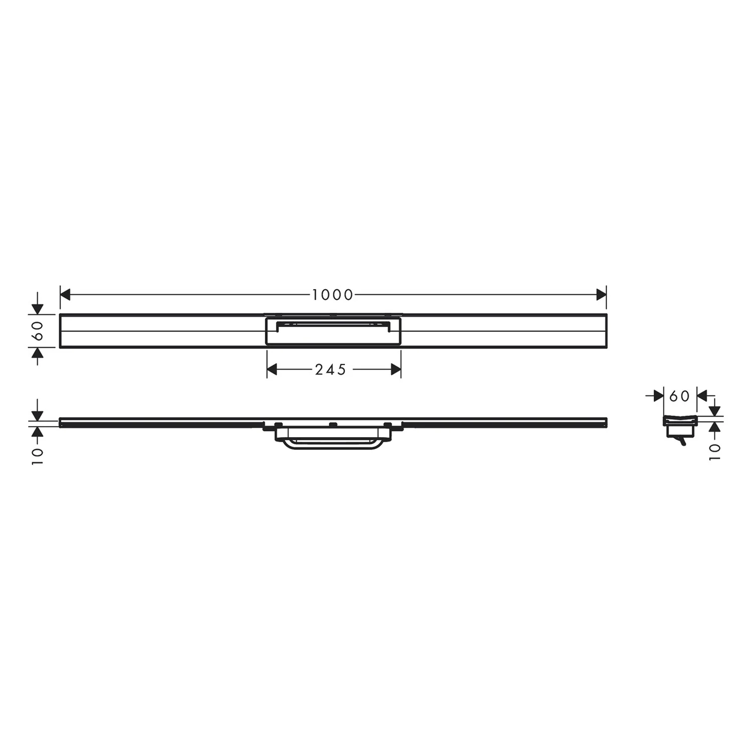 hansgrohe RainDrain Flex Fertigset Duschrinne 100 cm, kürzbar Bild 5