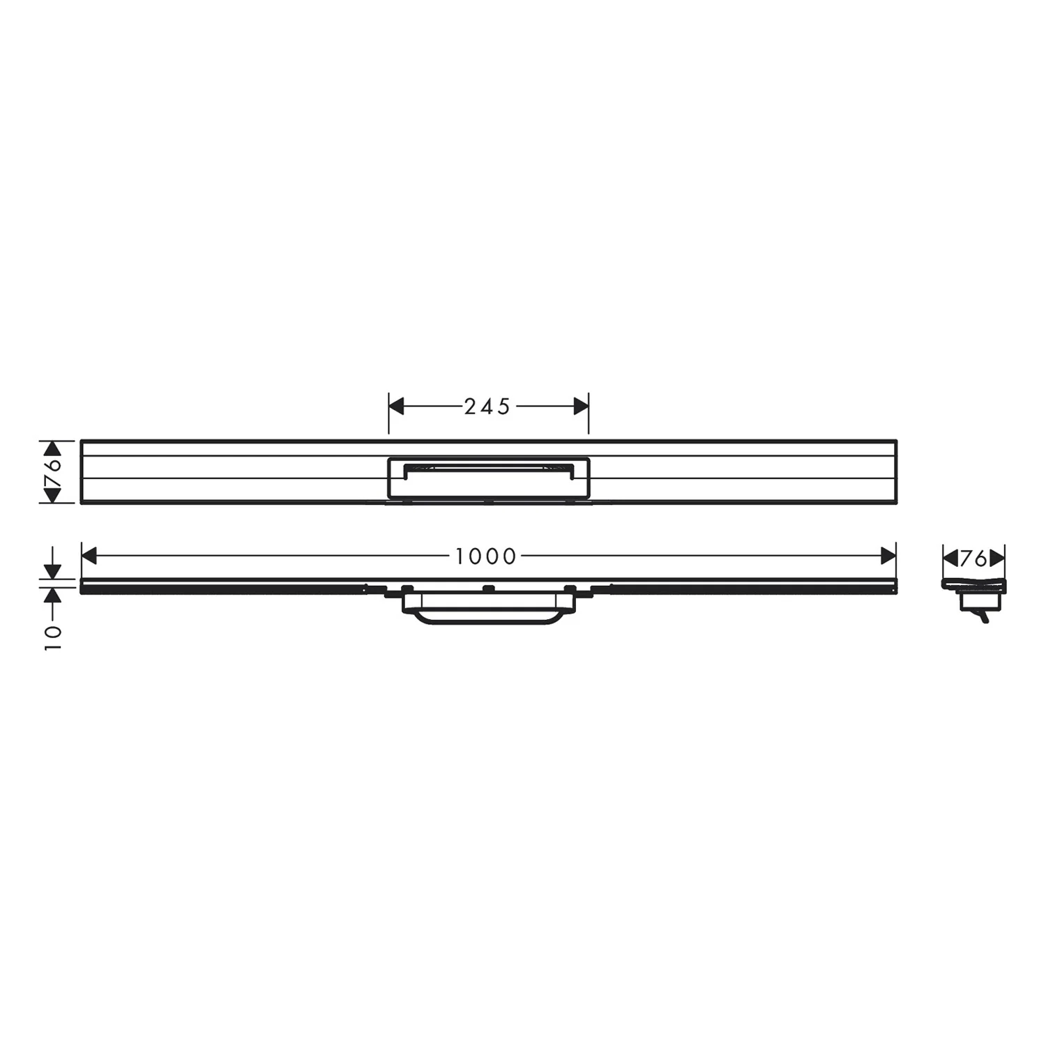 hansgrohe RainDrain Flex Fertigset Duschrinne 100 cm, kürzbar zur Wandmontage Bild 5