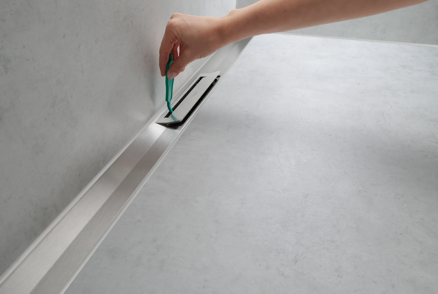 hansgrohe RainDrain Flex Fertigset Duschrinne 100 cm, kürzbar zur Wandmontage Bild 6