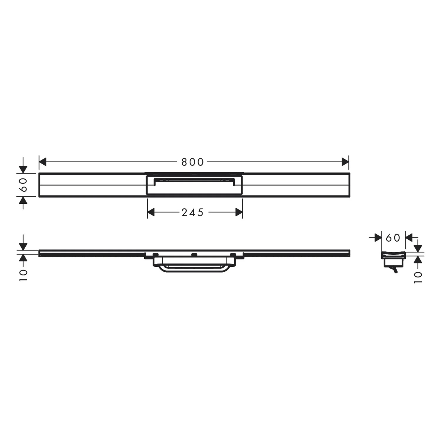 hansgrohe RainDrain Flex Fertigset Duschrinne 80 cm, kürzbar Bild 2