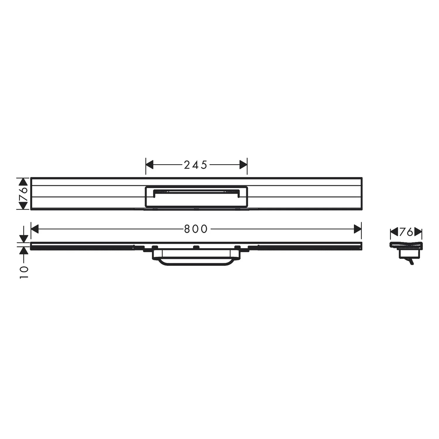 hansgrohe RainDrain Flex Fertigset Duschrinne 80 cm, kürzbar zur Wandmontage Bild 5
