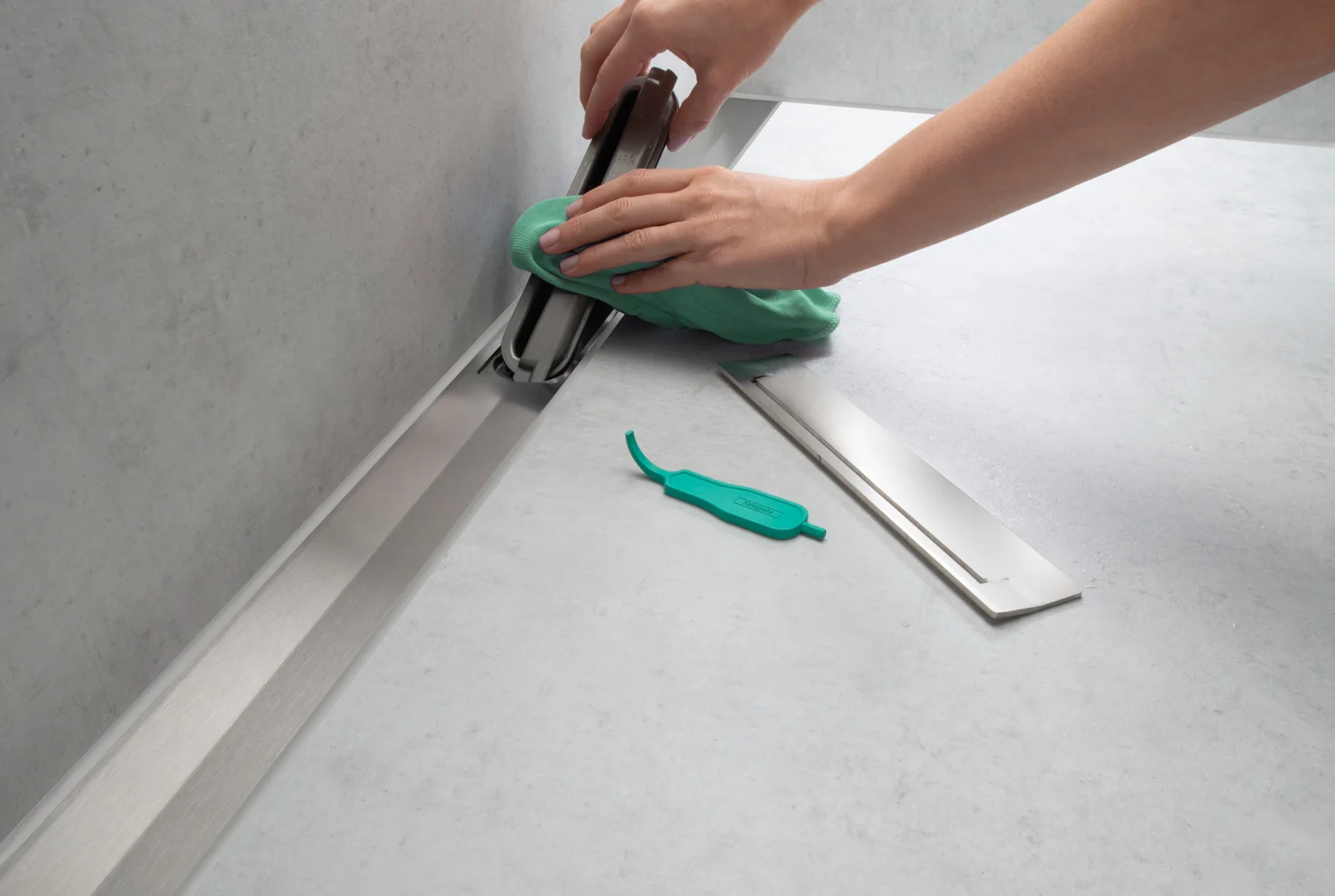hansgrohe RainDrain Flex Fertigset Duschrinne 80 cm, kürzbar zur Wandmontage Bild 7