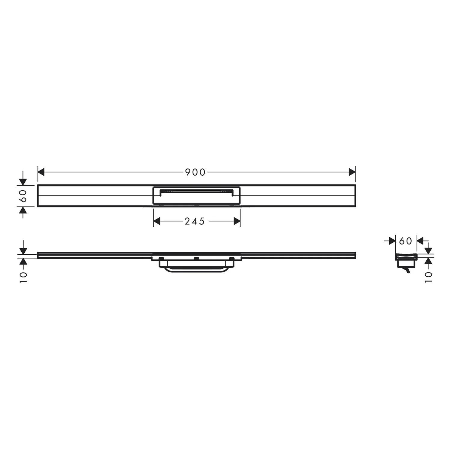 hansgrohe RainDrain Flex Fertigset Duschrinne 90 cm, kürzbar Bild 5