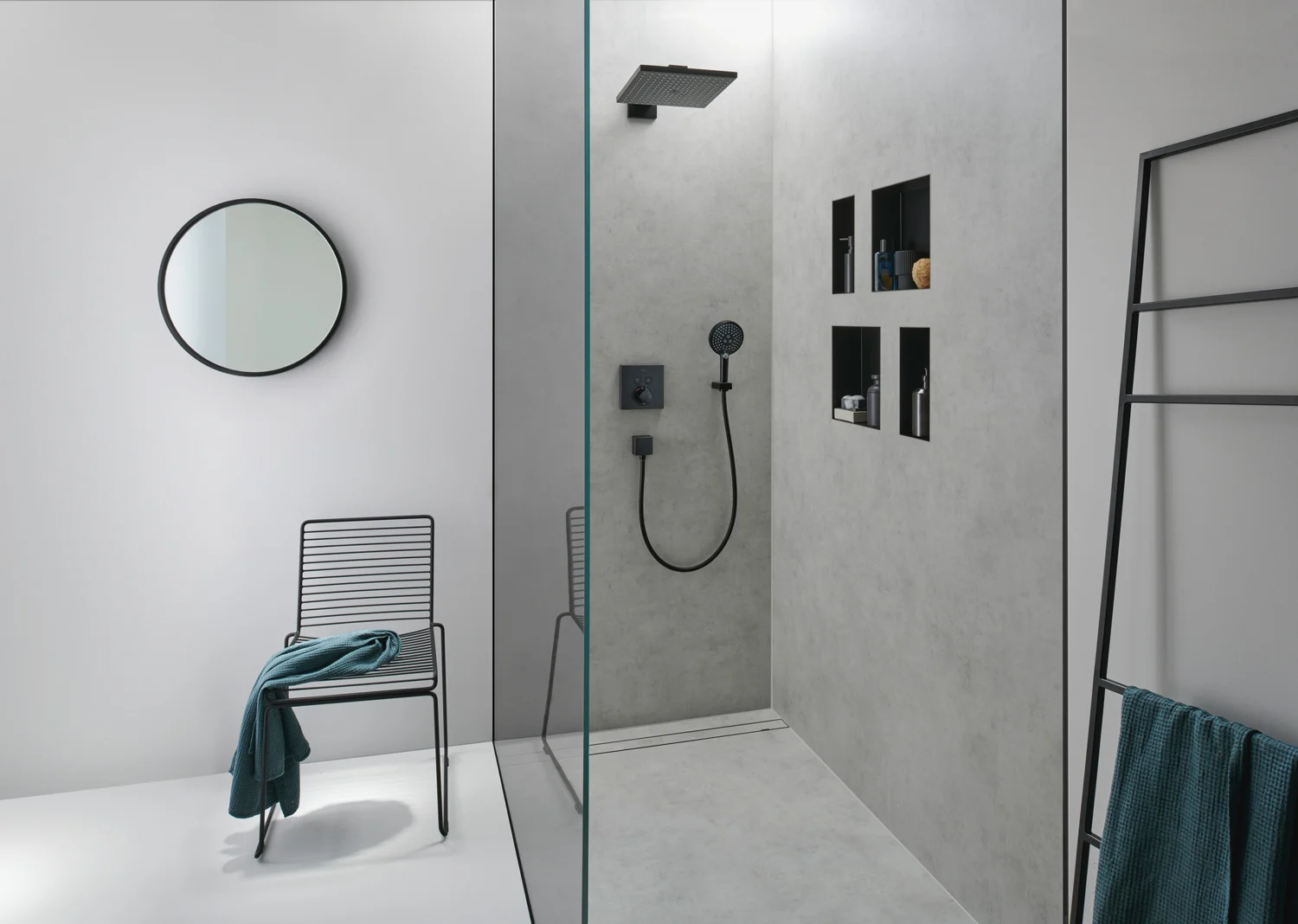 hansgrohe RainDrain Rock Fertigset Duschrinne 100 cm + 10 cm kürzbare Überlänge, befliesbar Bild 3