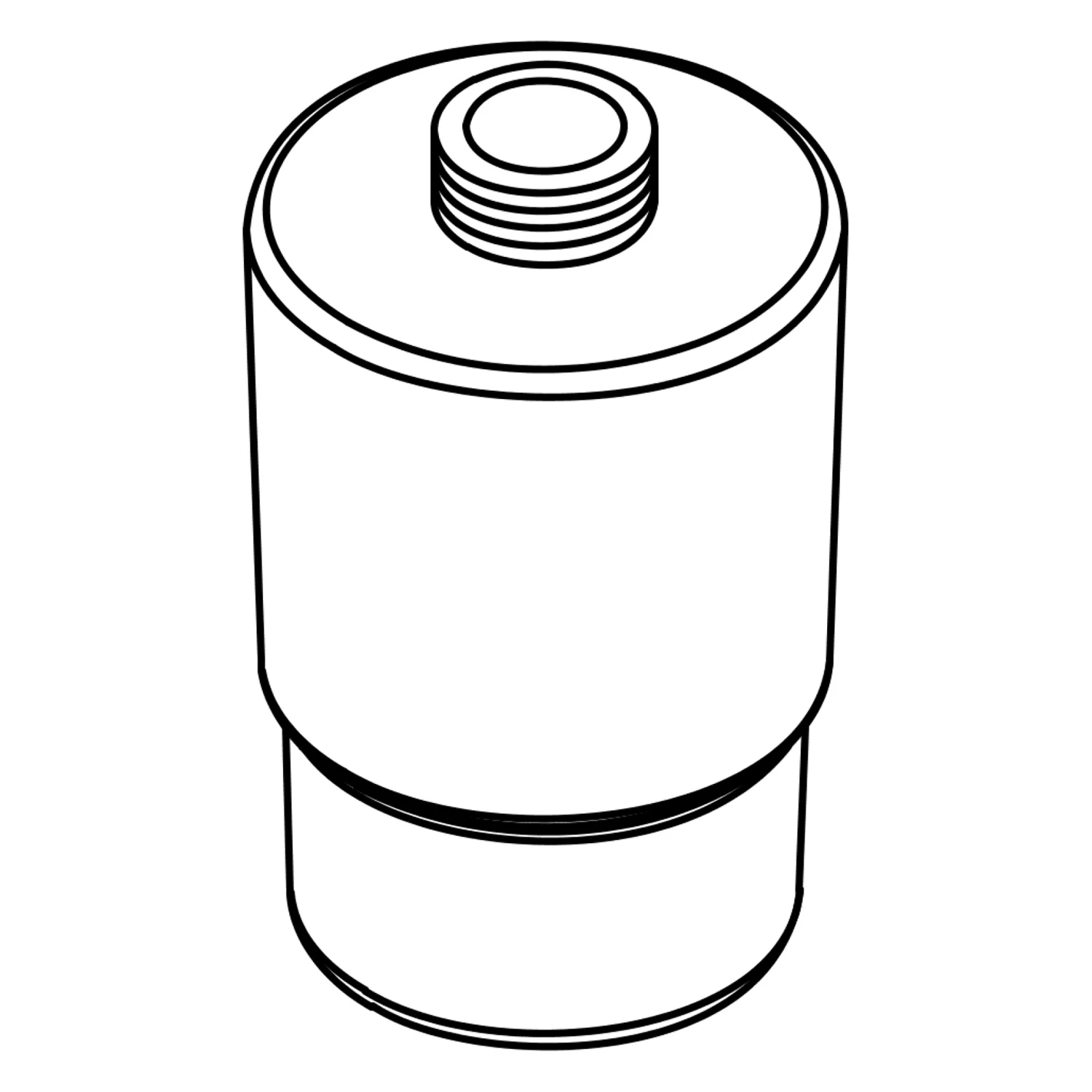 Rysunek techniczny cylindrycznego elementu, hansgrohe
