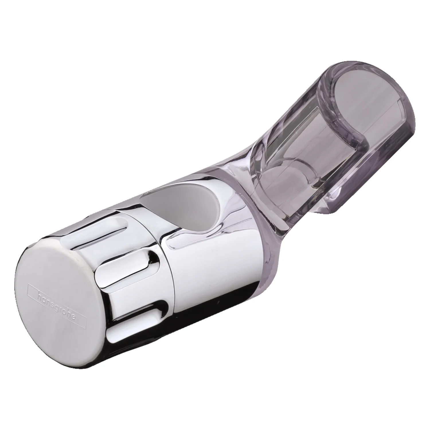 Widok z boku chromowanego suwaka zamiennego, hansgrohe