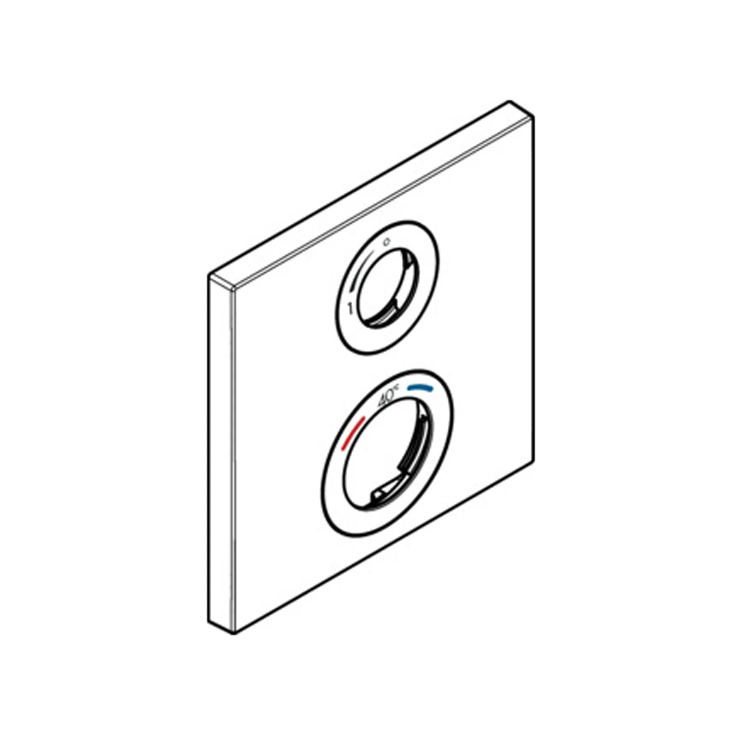 Rysunek techniczny rozety, hansgrohe