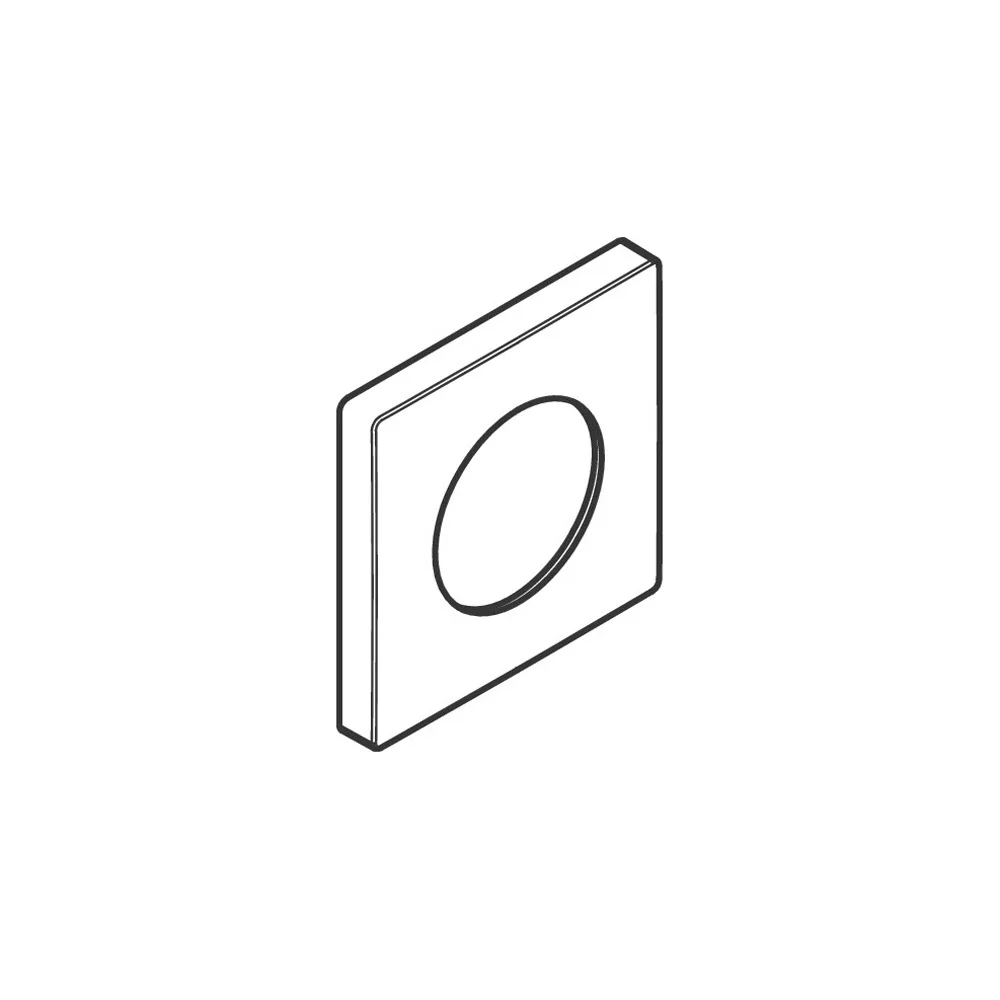 Rysunek techniczny kwadratowej rozety, hansgrohe