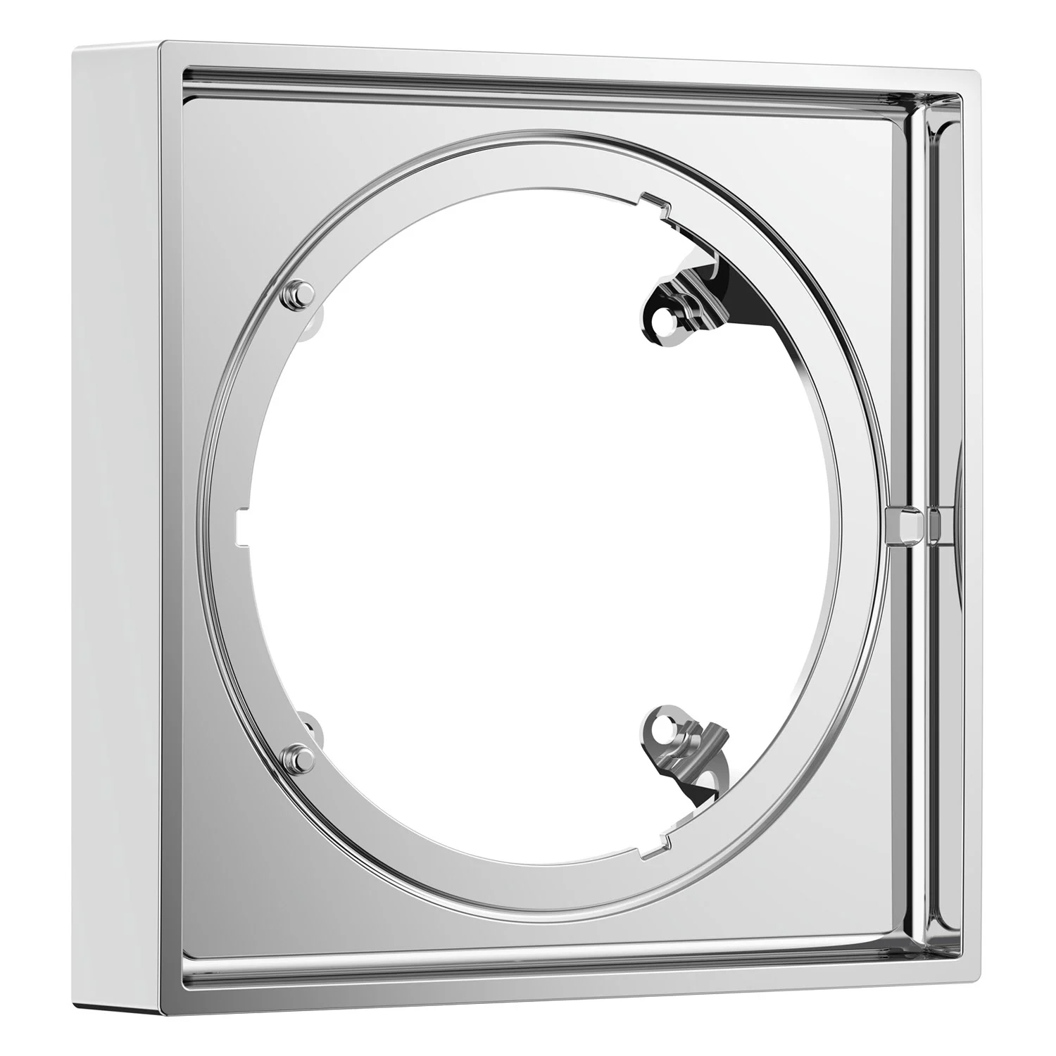 Rozeta przedłużająca w chromie, widok z przodu, hansgrohe