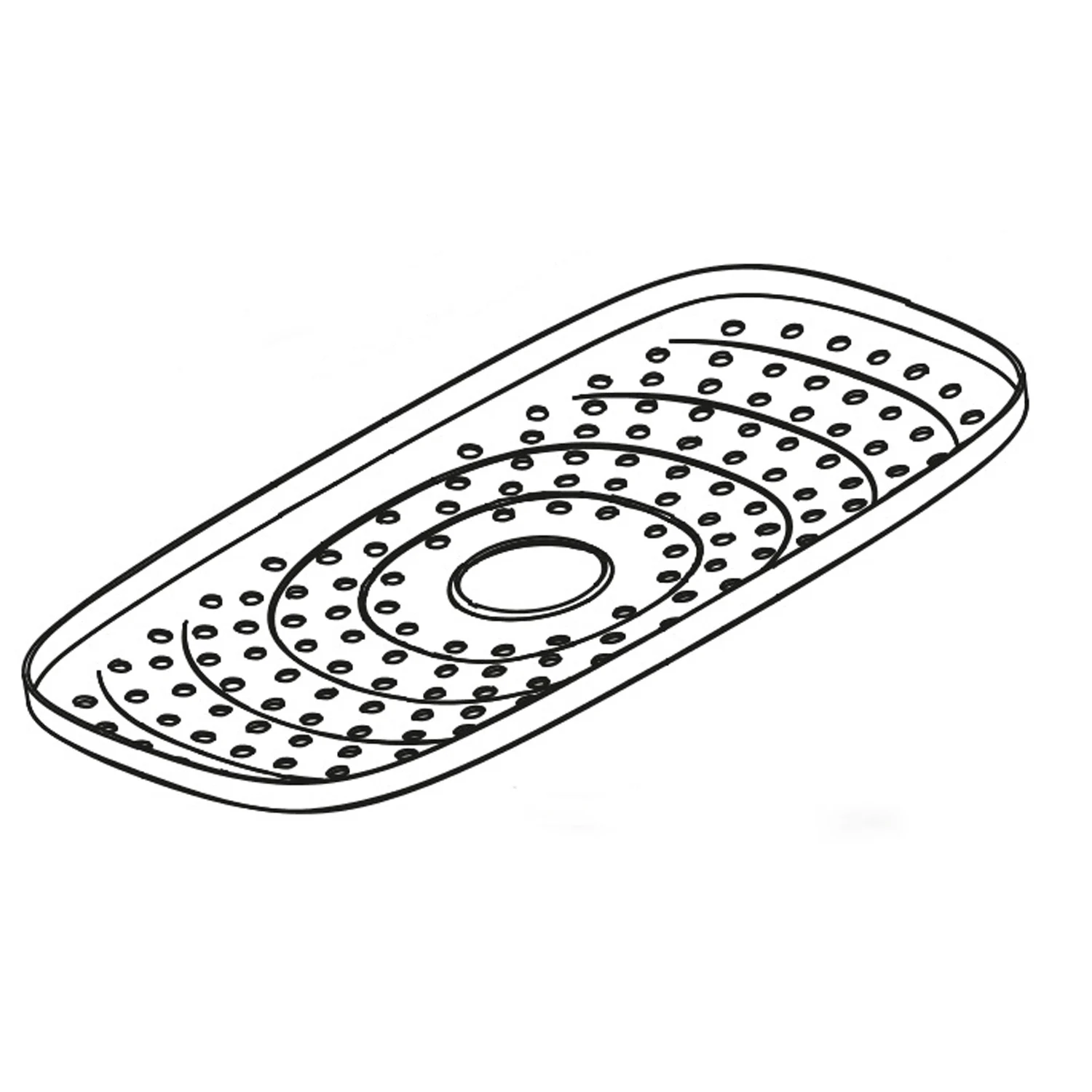 Rysunek techniczny tarczy natryskowej z otworami, hansgrohe