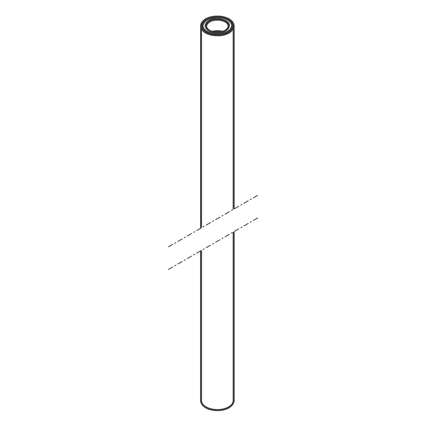 Rysunek techniczny rury wznoszącej, hansgrohe