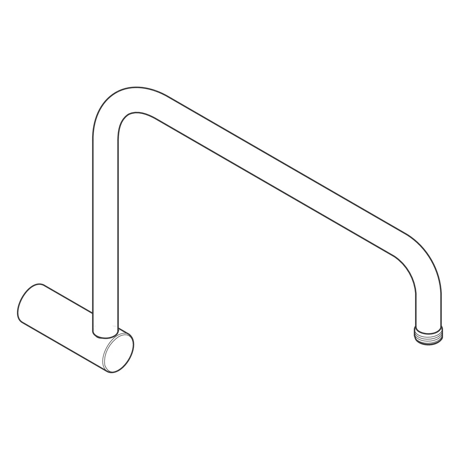 Rysunek techniczny ramienia prysznicowego, hansgrohe