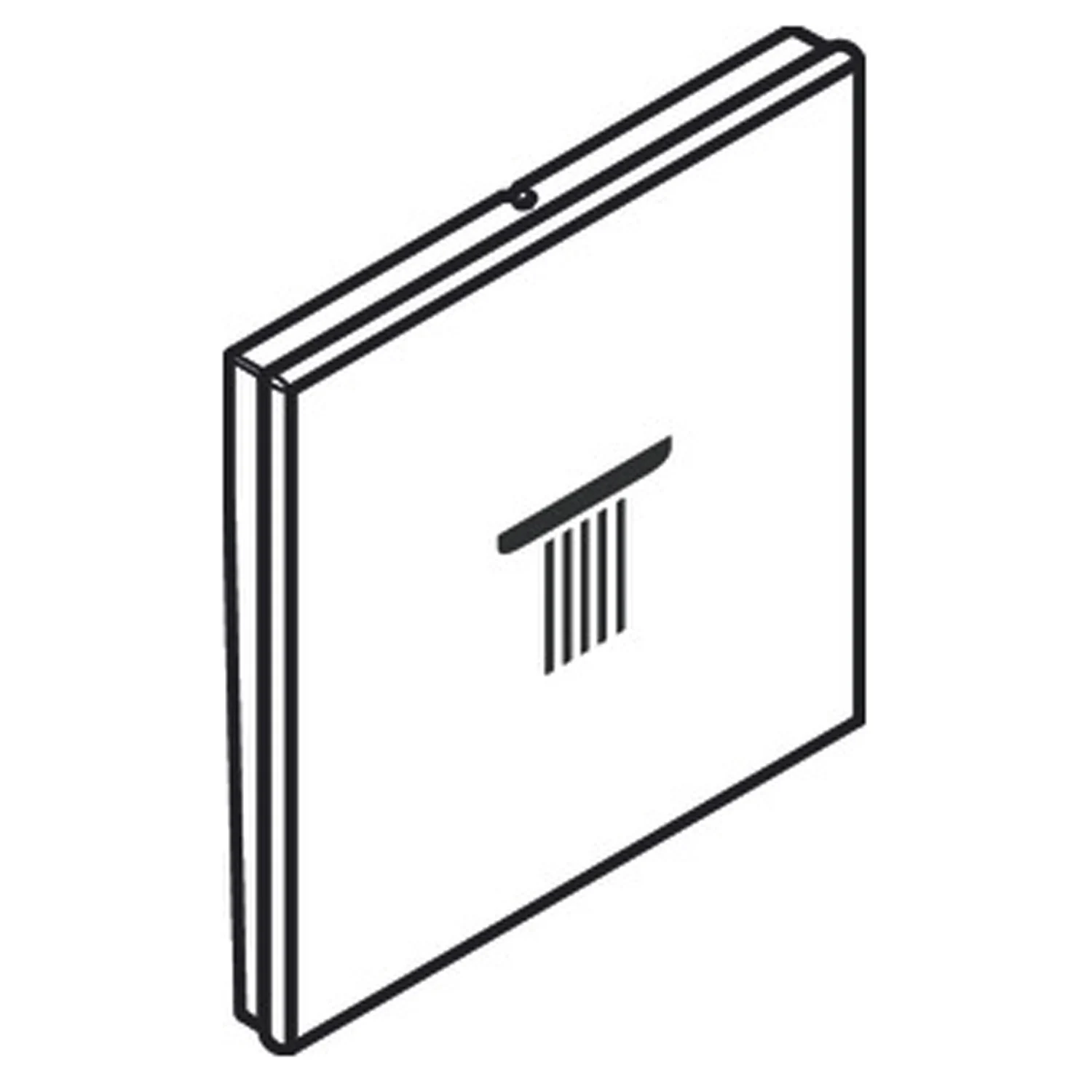 Rysunek techniczny symbolu prysznica, hansgrohe