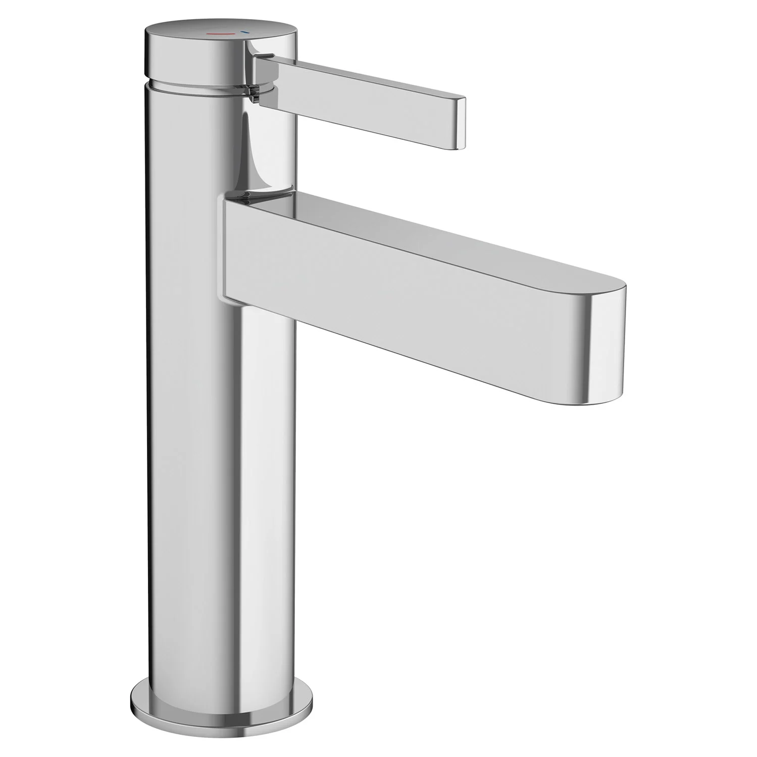 Chromowana bateria umywalkowa jednouchwytowa widok z boku, hansgrohe