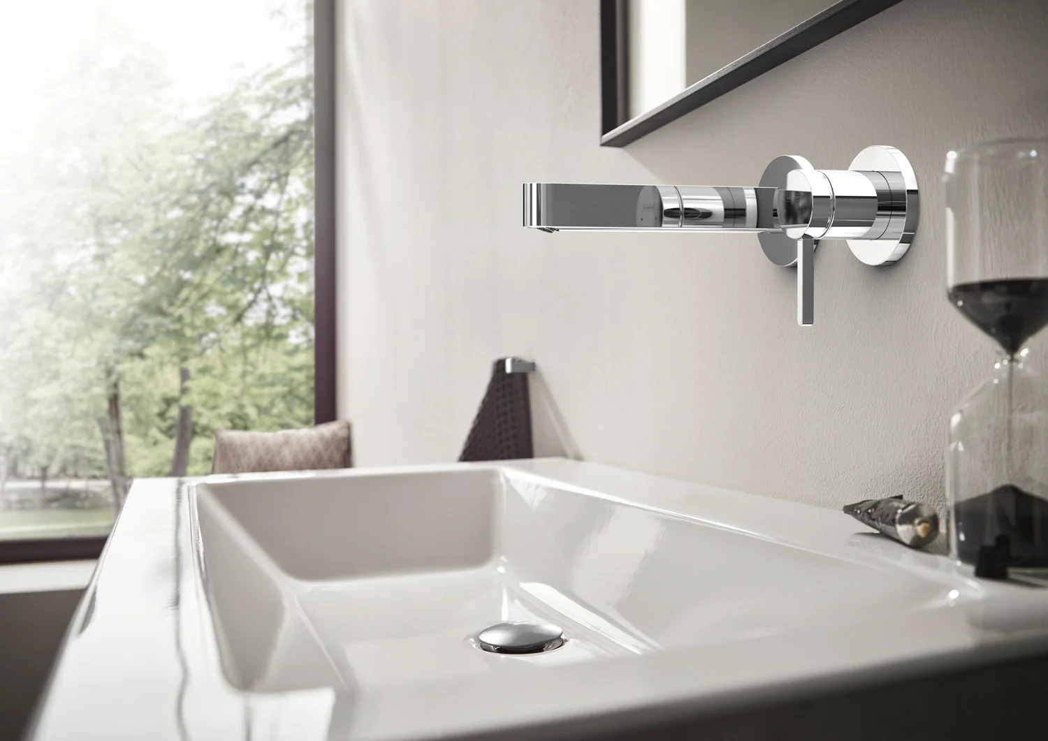 hansgrohe Finoris Einhebel-Waschtischarmatur Unterputz für Wandmontage mit Auslauf 16,8 cm Bild 2
