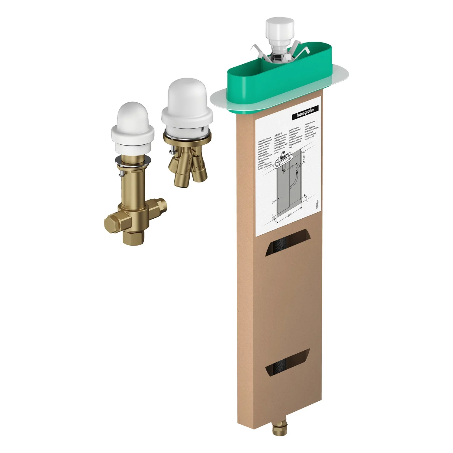 hansgrohe Grundkörper für 3-Loch Einhebel-Wannenrandmischer