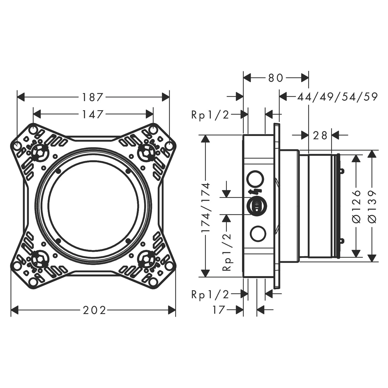 hansgrohe iBox Universal 2 Grundkörper Bild 5