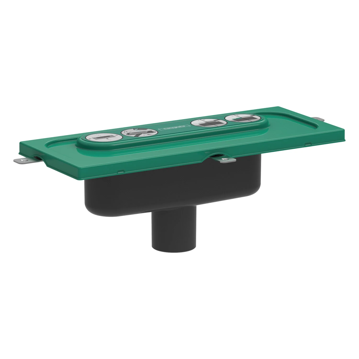 hansgrohe uBox universal Grundkörper für Duschrinnen, Ablaufgehäuse für vertikale Installation
