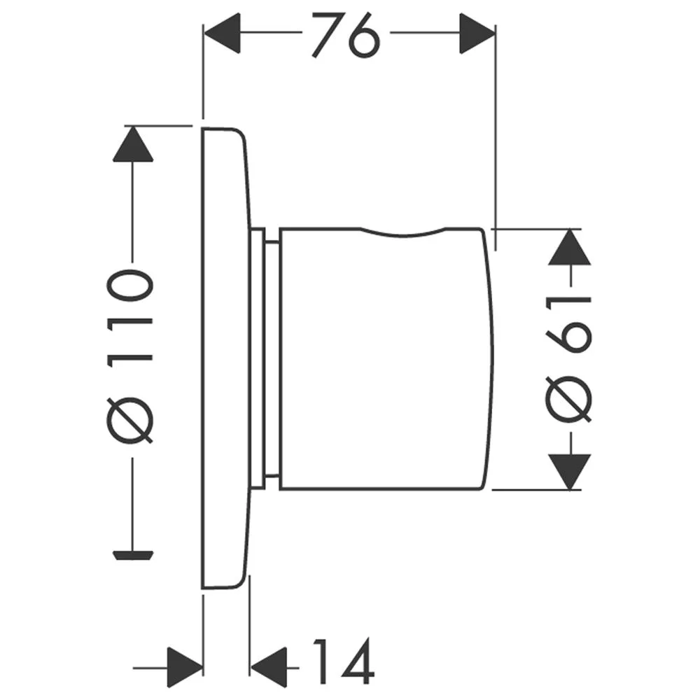 hansgrohe Highflow Trio/Quattro Umsteller UP DN20 Bild 2
