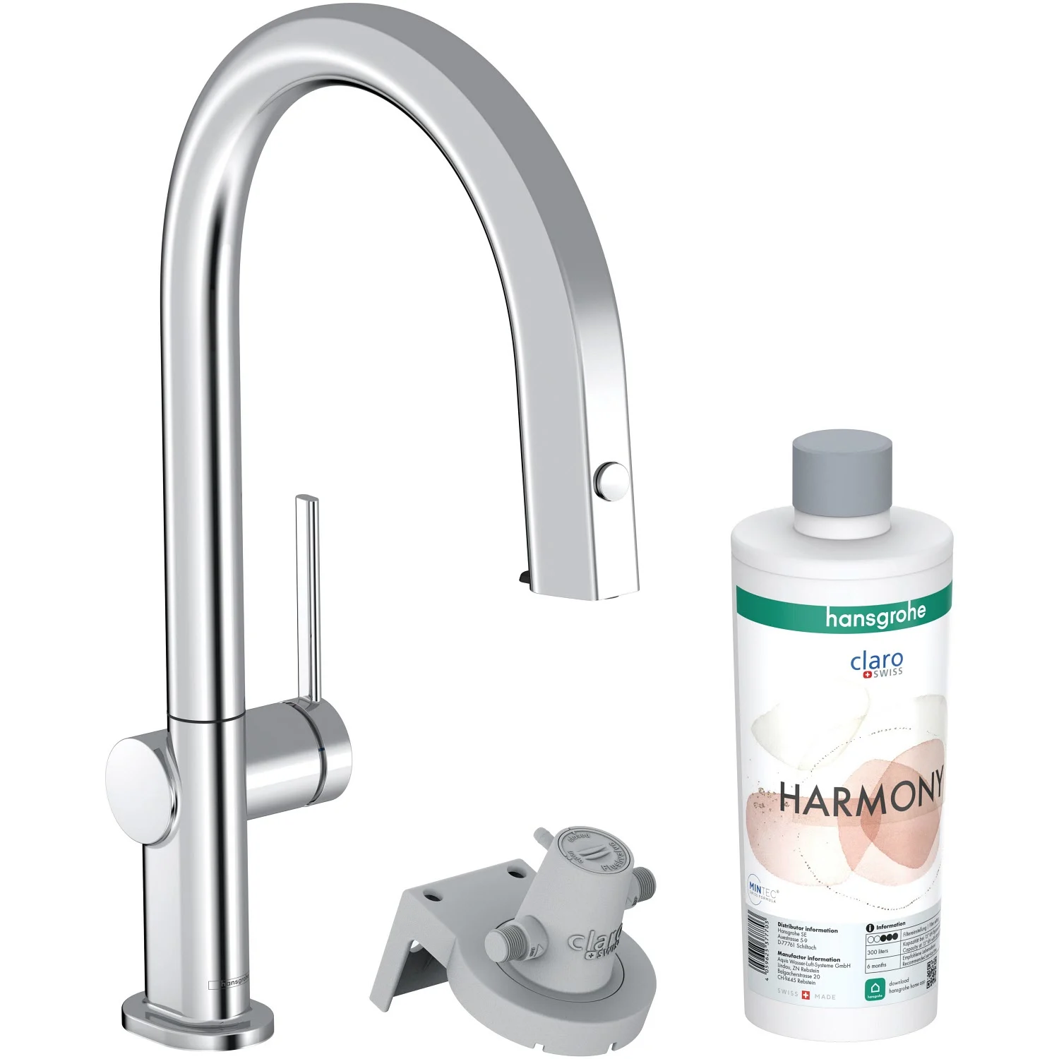 Bateria kuchenna z systemem filtracji w chromie, hansgrohe