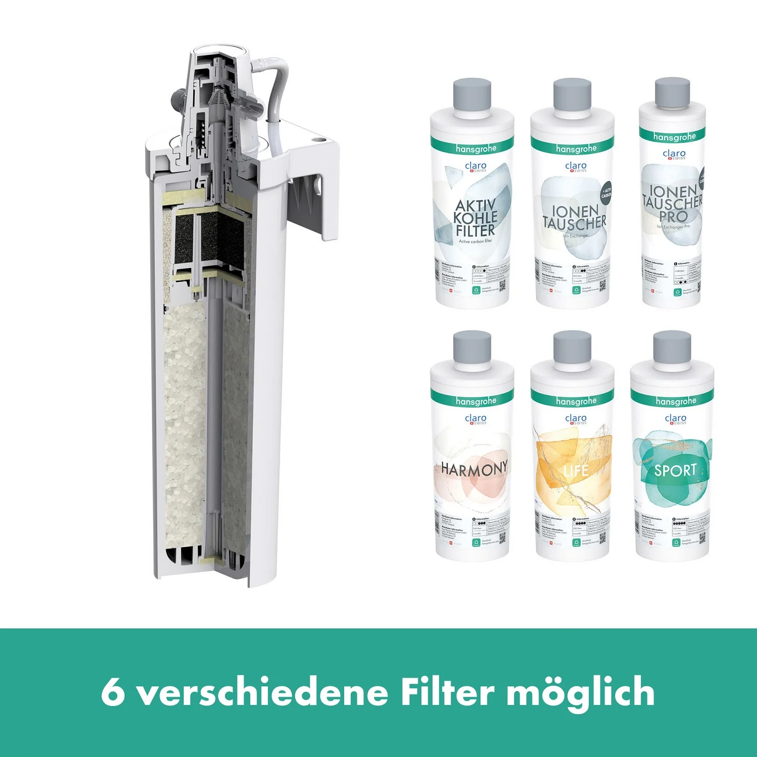 hansgrohe Aqittura M91 Filtersystem 210, Ausziehauslauf, 1jet, sBox Bild 6