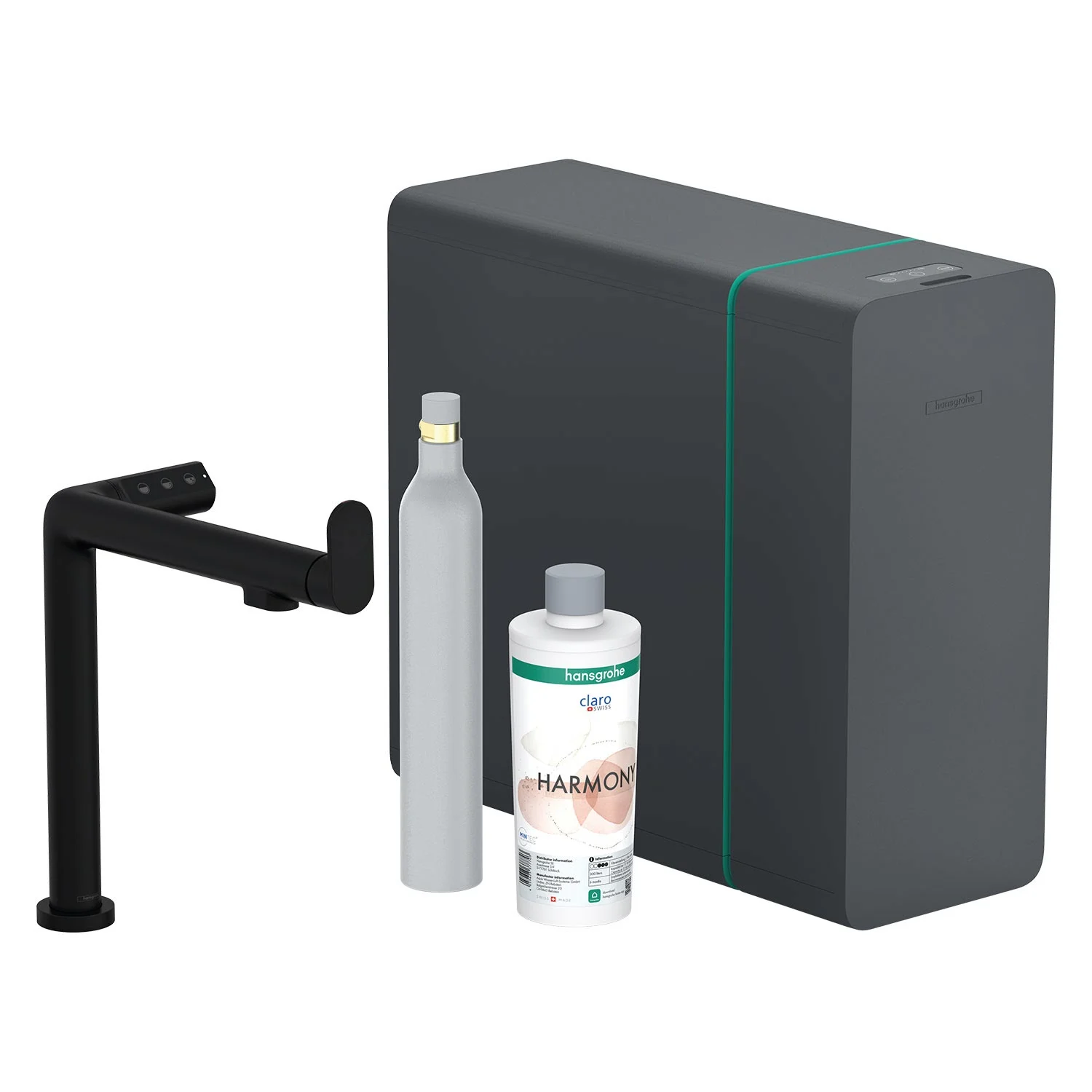 hansgrohe Aqittura M91 Filtersystem 240, Ausziehauslauf, 1jet, Starter Set, SodaSystem