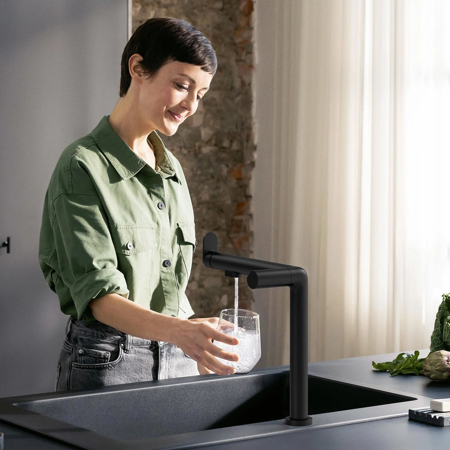 hansgrohe Aqittura M91 Filtersystem 240, Ausziehauslauf, 1jet, Starter Set, SodaSystem Bild 3