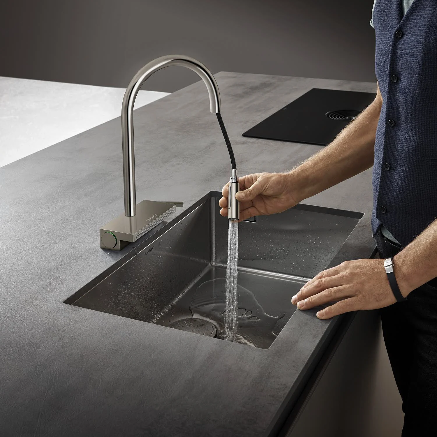 hansgrohe Aquno Select M81 Einhebel-Küchenmischer 170, Ausziehbrause, 3jet, sBox Bild 3